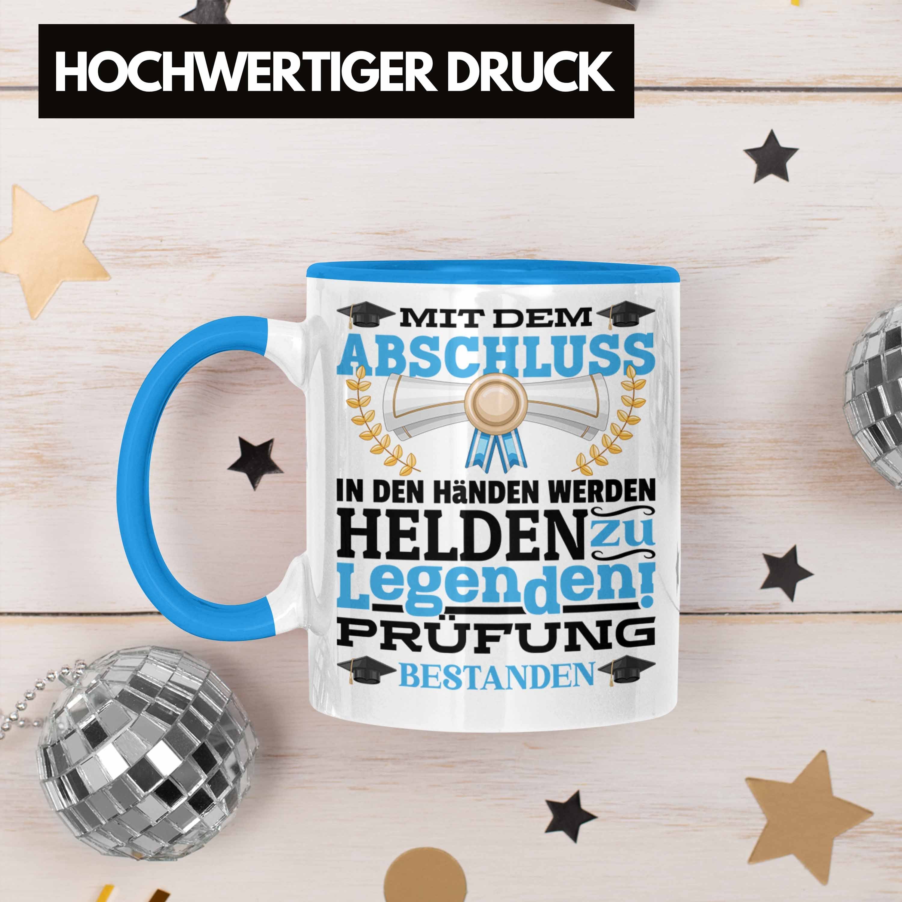 Geschenk Prüfung Prüfung Tasse Geschenkidee Absch Bestanden Tasse Trendation Bestandene Blau