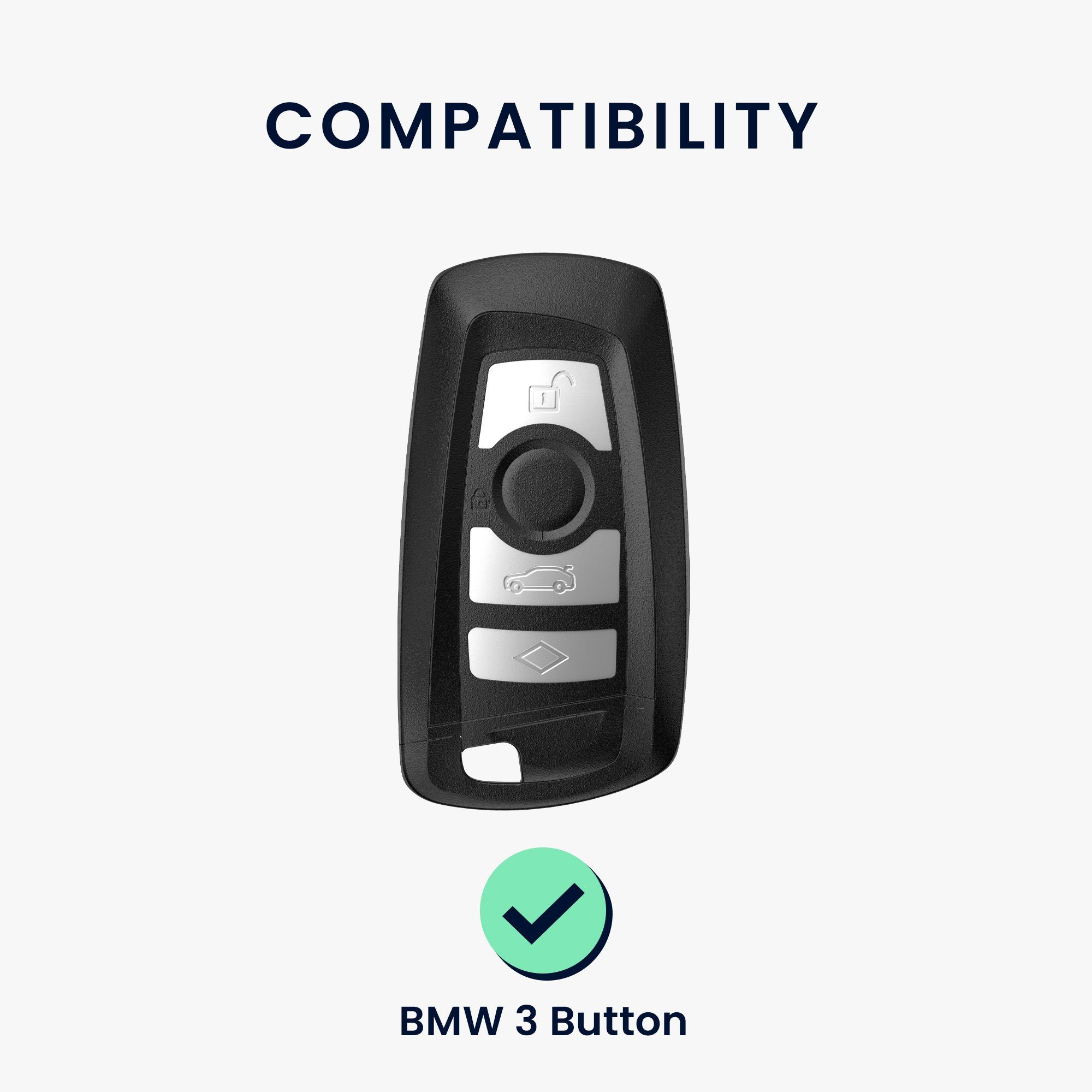 Silikon Cover Autoschlüssel BMW, Schlüsseltasche Blau Hülle kwmobile Schlüsselhülle für