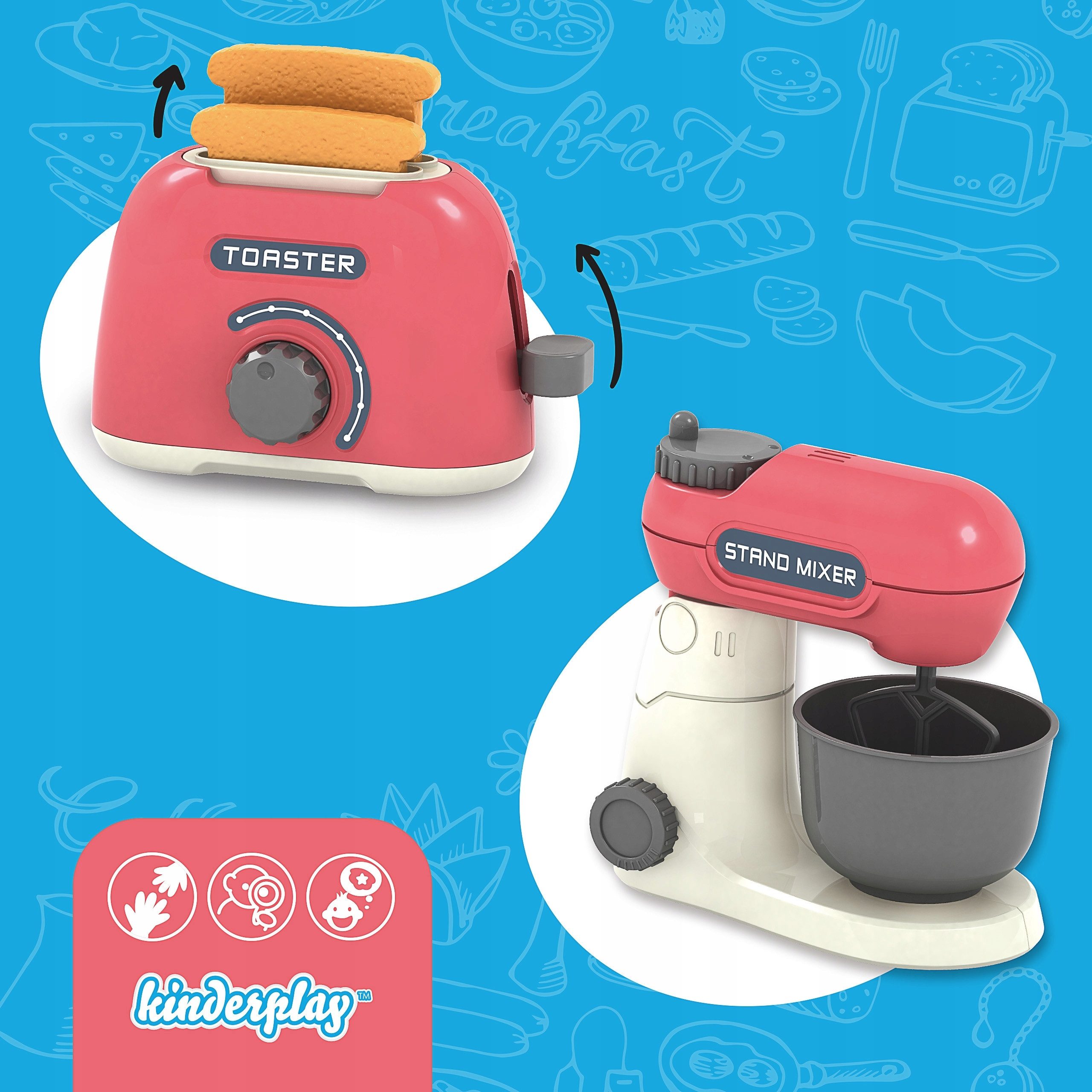 kinderplay Spielküche Kinder Küchen-Set – realistisches Spielzeug – Kochen lernen – Zubehör Kunststoff