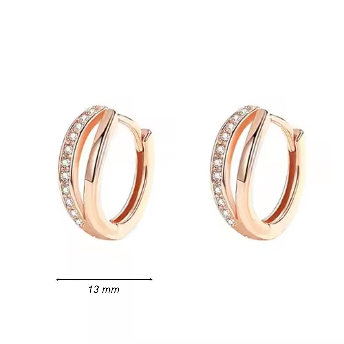 ELLAWIL Paar Creolen Ohrschmuck Ohrringe Damenohrringe Creole Zirkonia Farb günstig online kaufen