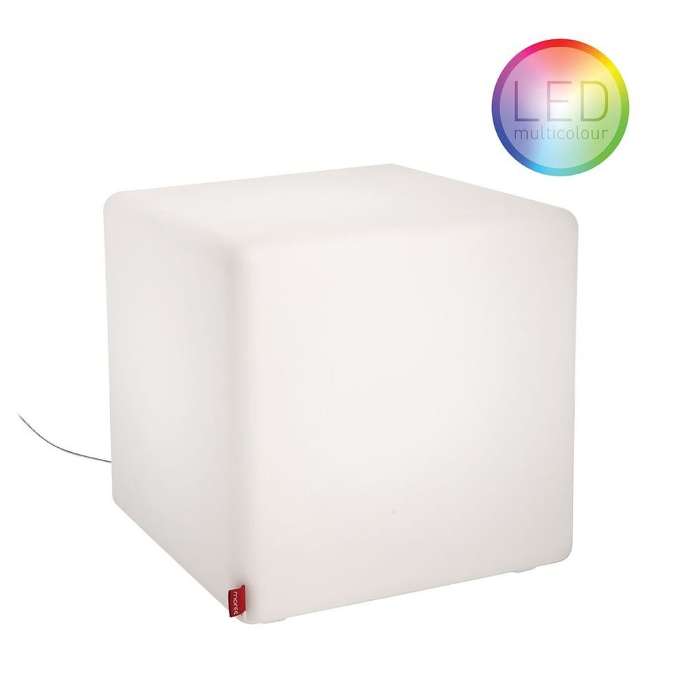 Weiß, LED Transluzent Stehlampe Moree Cube