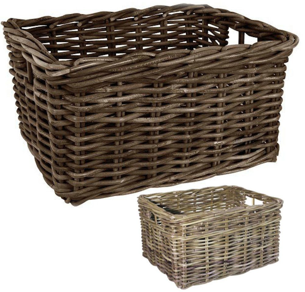 AGU Fahrradkorb FastRider Rattan Weidenkorb Rechteckig 26 Liter