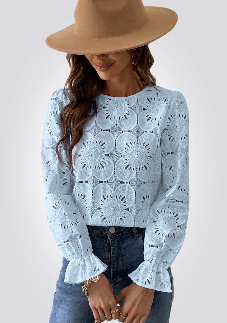 Cupshe Blusentop Romantisches Strick Top aus Spitze