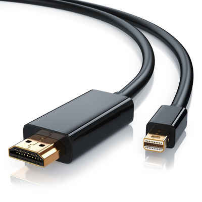 CSL Audio- & Video-Kabel, Mini DisplayPort, HDMI Typ A, (300 cm), Premium Full HD MiniDP Adapter Monitor Kabel - 3m