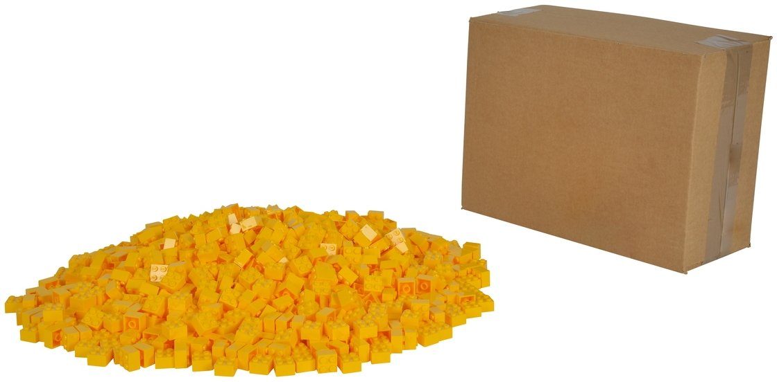 SIMBA Konstruktionsspielzeug Bausteine Blox 1000 Teile 4er gelb 104114116 Spielbausteine