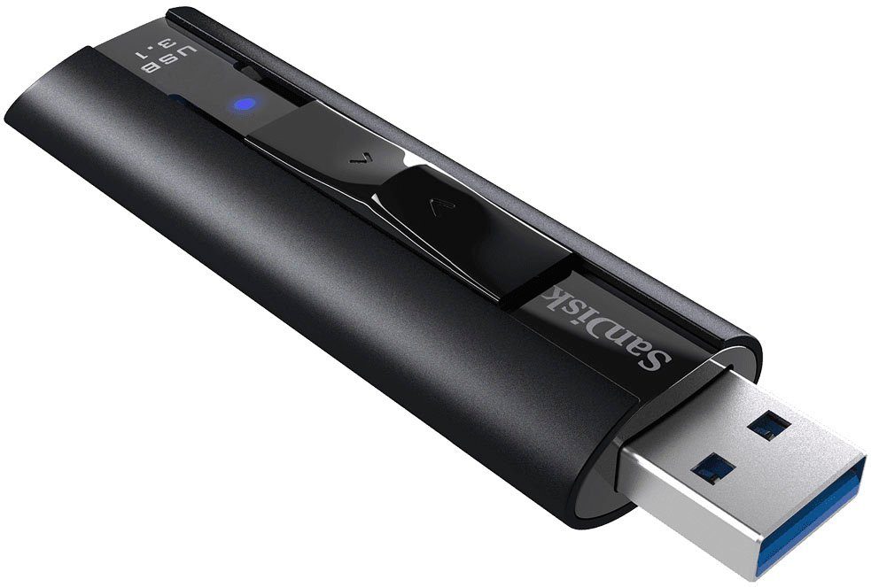 Sandisk Cruzer Extreme Pro 128GB, USB 3.1, 420MB/s USB-Stick (USB 3.1, Lesegeschwindigkeit 420 MB/s)
