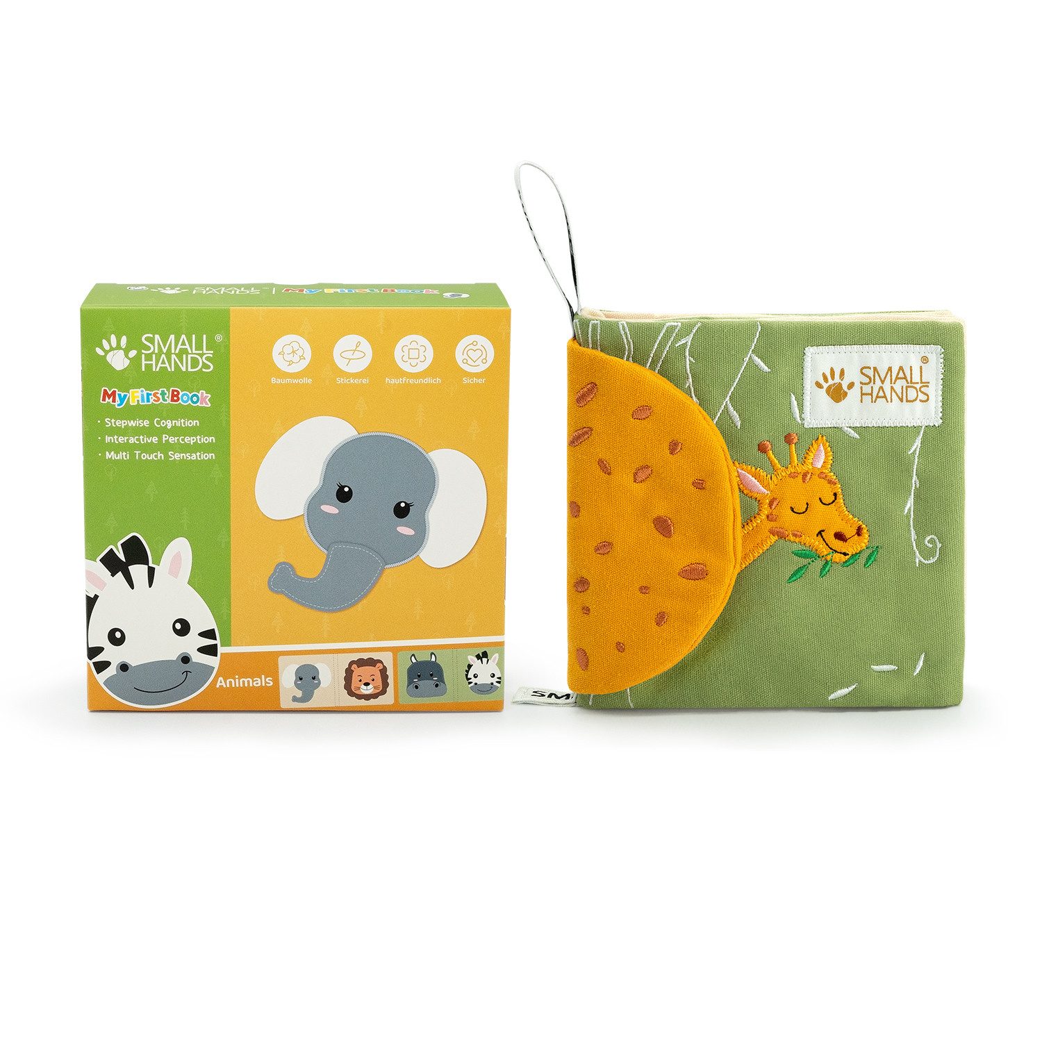 My First Book Stoffbuch Small Hands Tiere Afrikas, 0-12 Monate, Fühlbuch