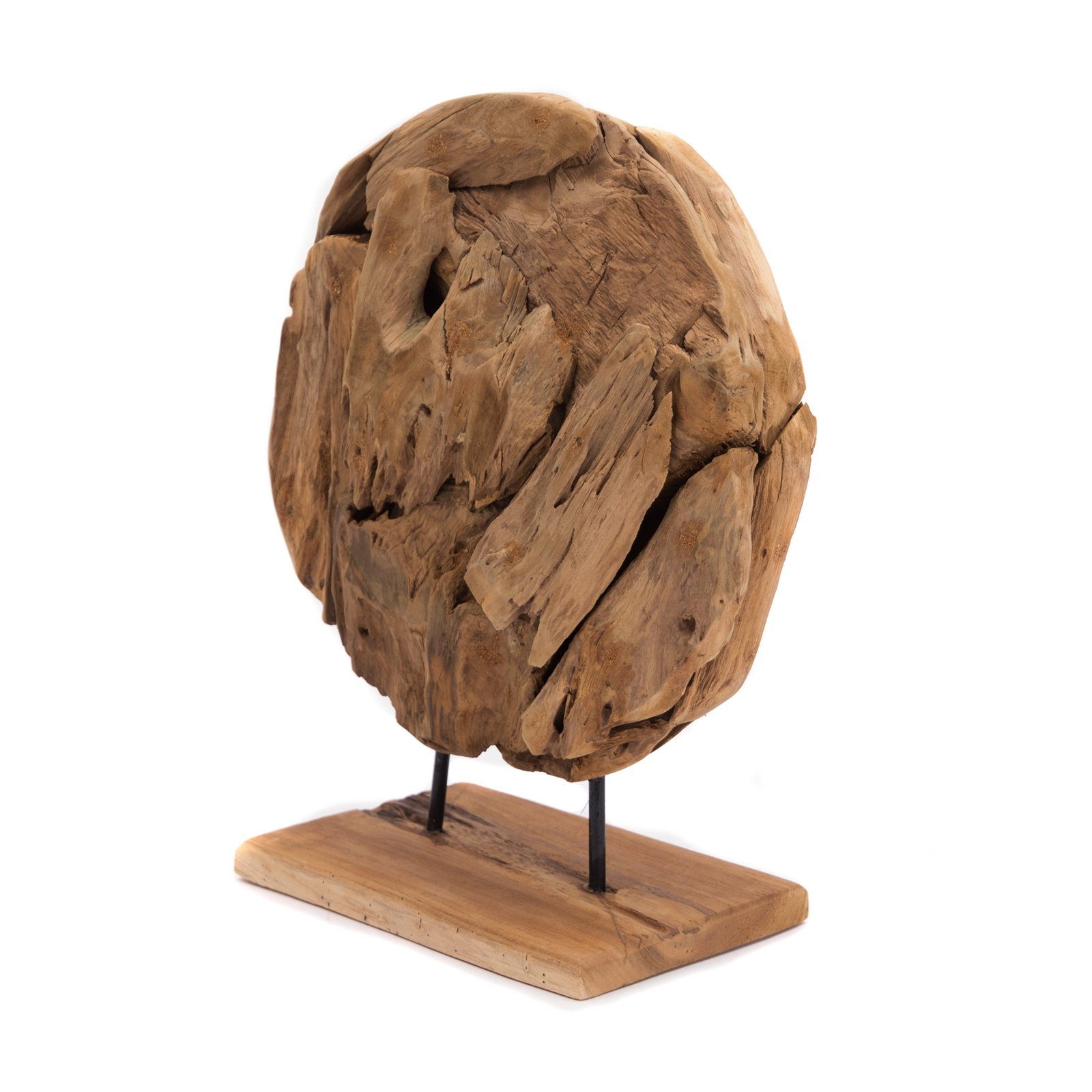 SKULPTUR CREEDWOOD "TAMPAH", Treibholz Figur Skulptur HOLZ Deko Teak, cm, 50 RUNDE
