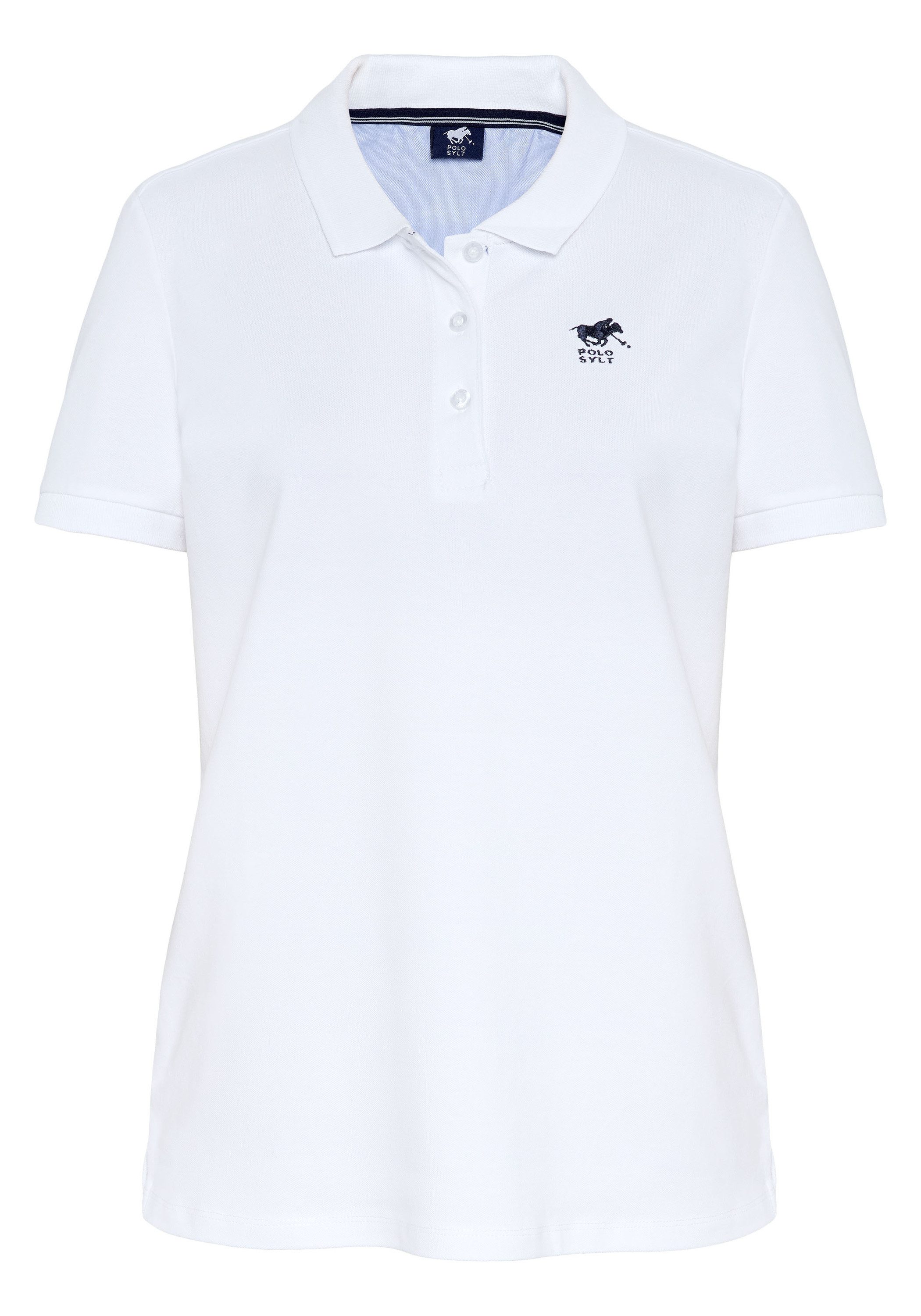 Polo Sylt Poloshirt im puristischen Design mit Logo-Stickerei günstig online kaufen