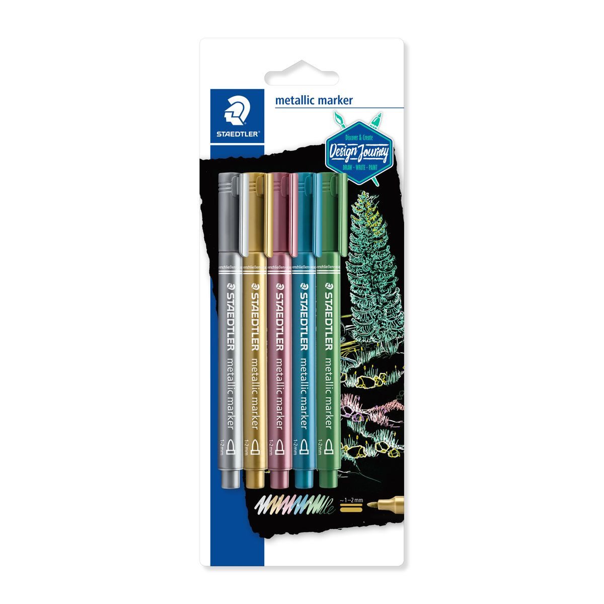 STAEDTLER Marker STAEDTLER Marker Metallic 8323 1-2mm 5 Stück Blister