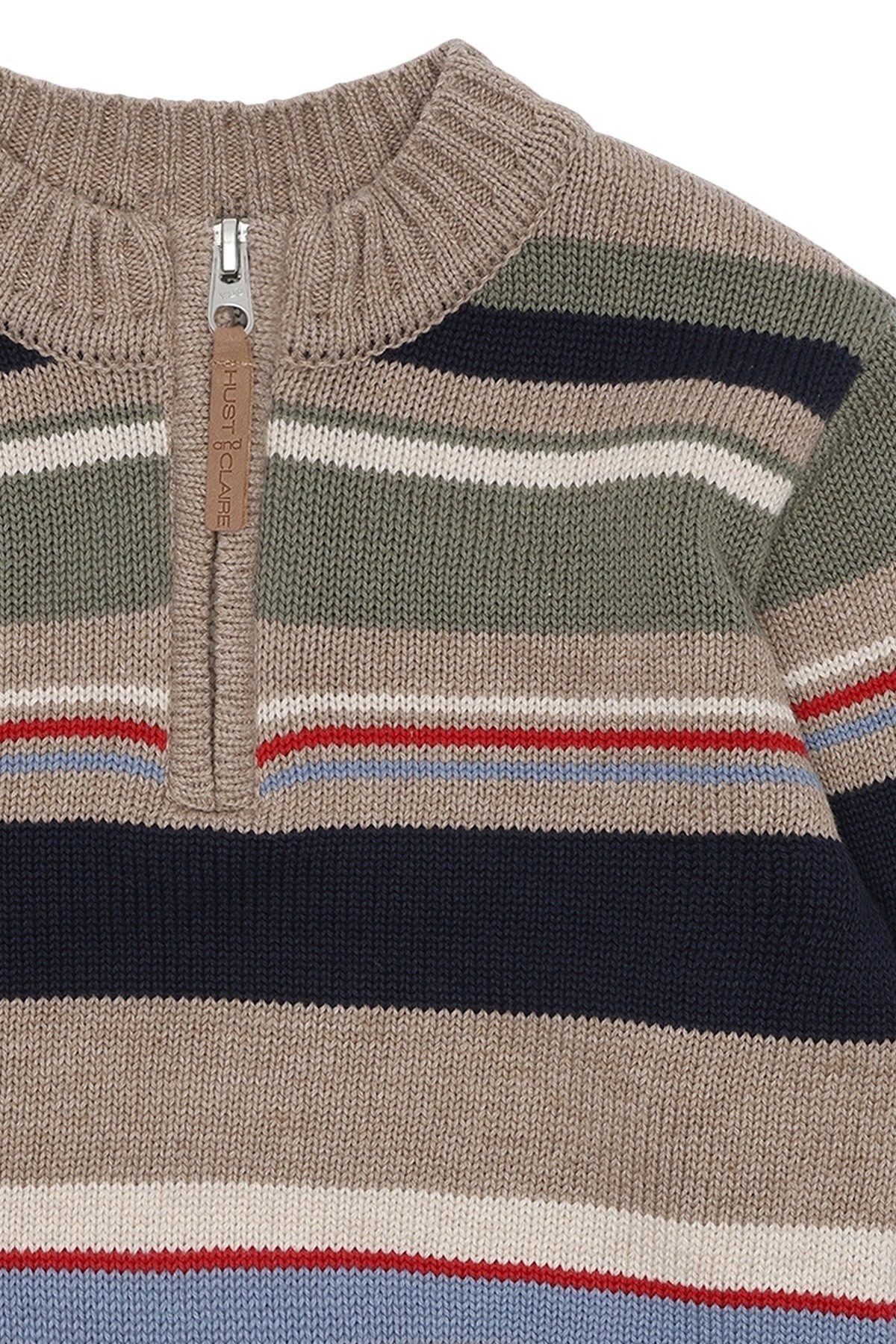Hust & Claire Strickpullover Pelle KnitStripe (1-tlg) Hust & Claire Kinder Strickpullover „Pelle“ gestreifter Pullover