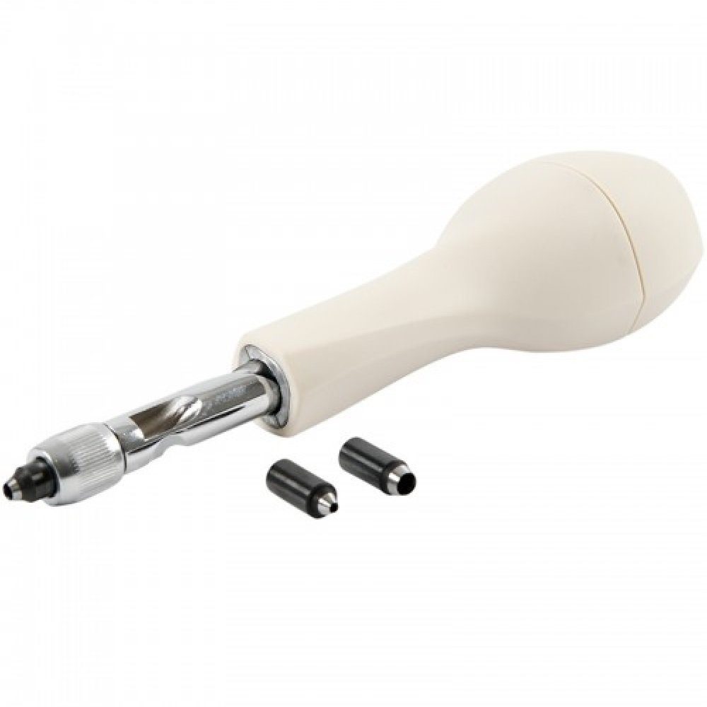 Creotime Lochstanzer Screw Hole Punch Lochstanzer zum Stanzen von Löchern in drei Größen, mit Aufbewahrungsfach im Griff