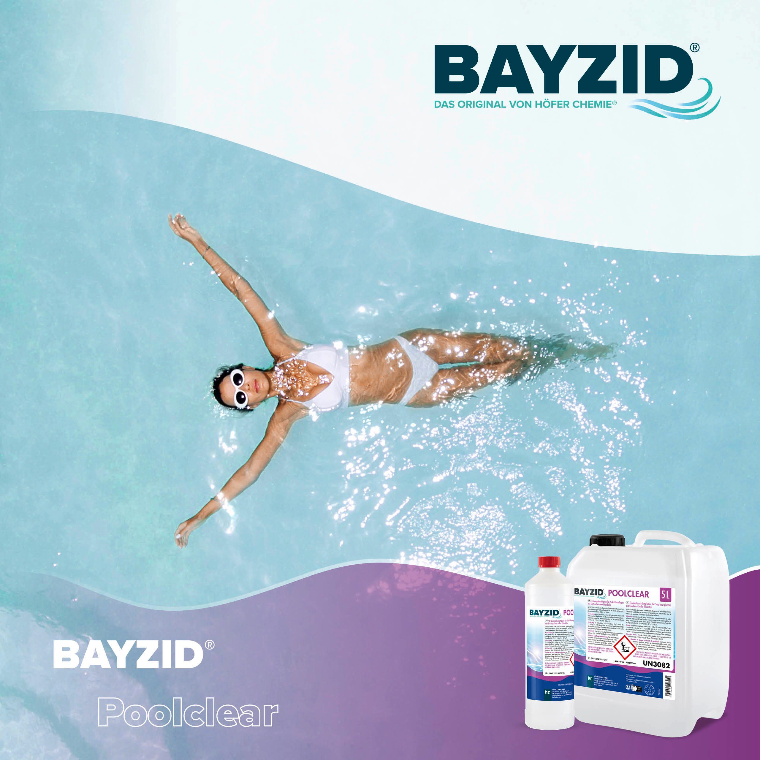 Höfer Chemie GmbH Poolpflege 5 L BAYZID® Poolclear - Trübungsbeseitigung für Pool-Filter, Schnelle Klärung von trübem Poolwasser – Bild 2 von 5
