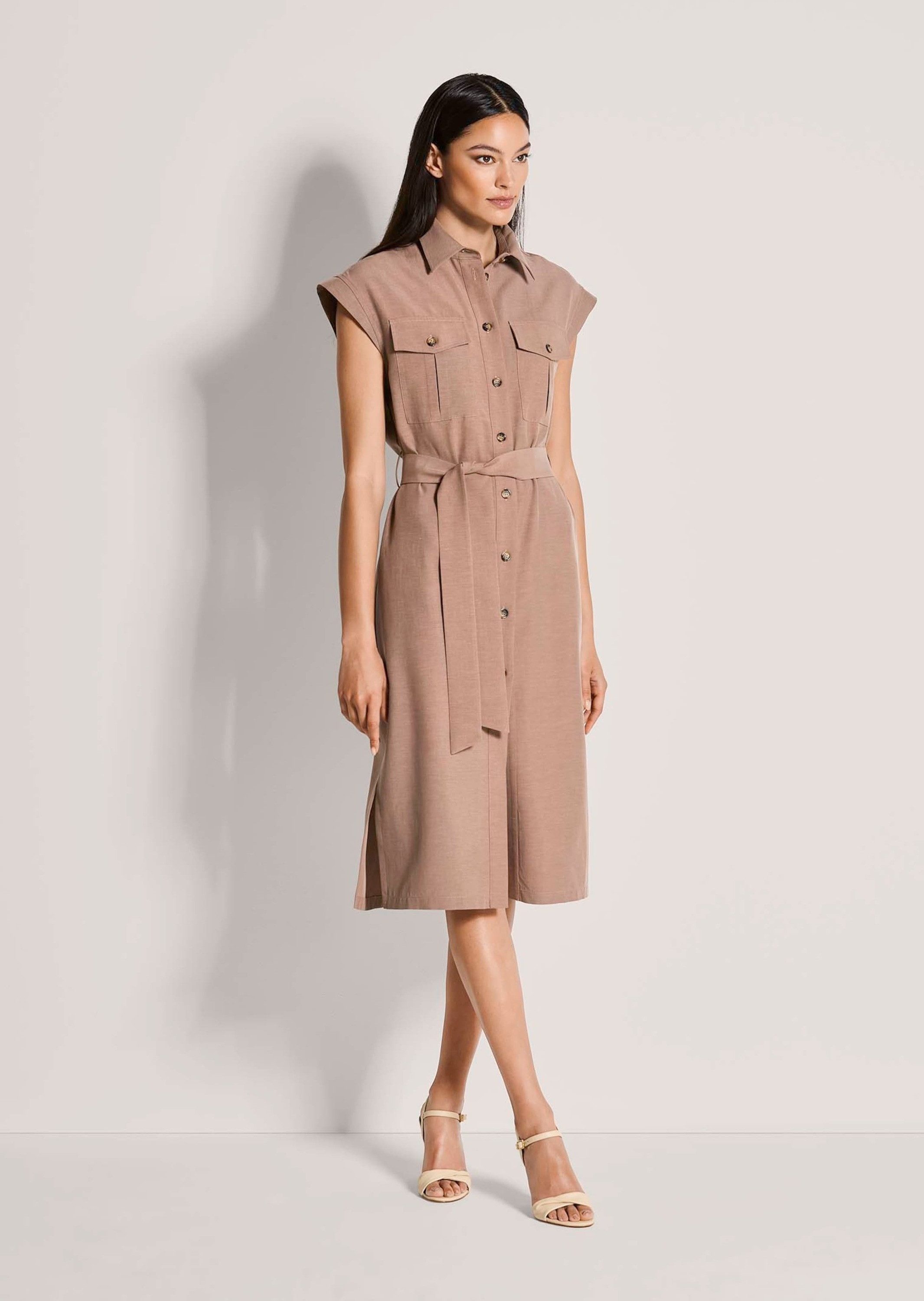 Midikleid Sommerkleid mit Bindeband