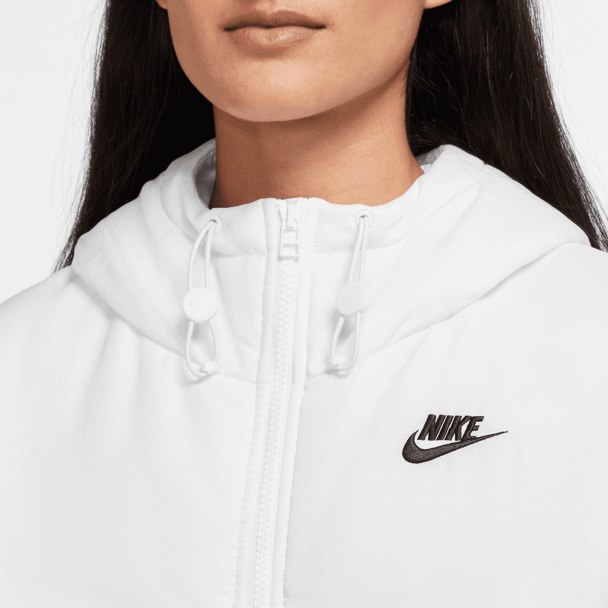 WOMEN'S Nike PARKA Steppmantel CLASSIC THERMA-FIT WHITE/BLACK Sportswear