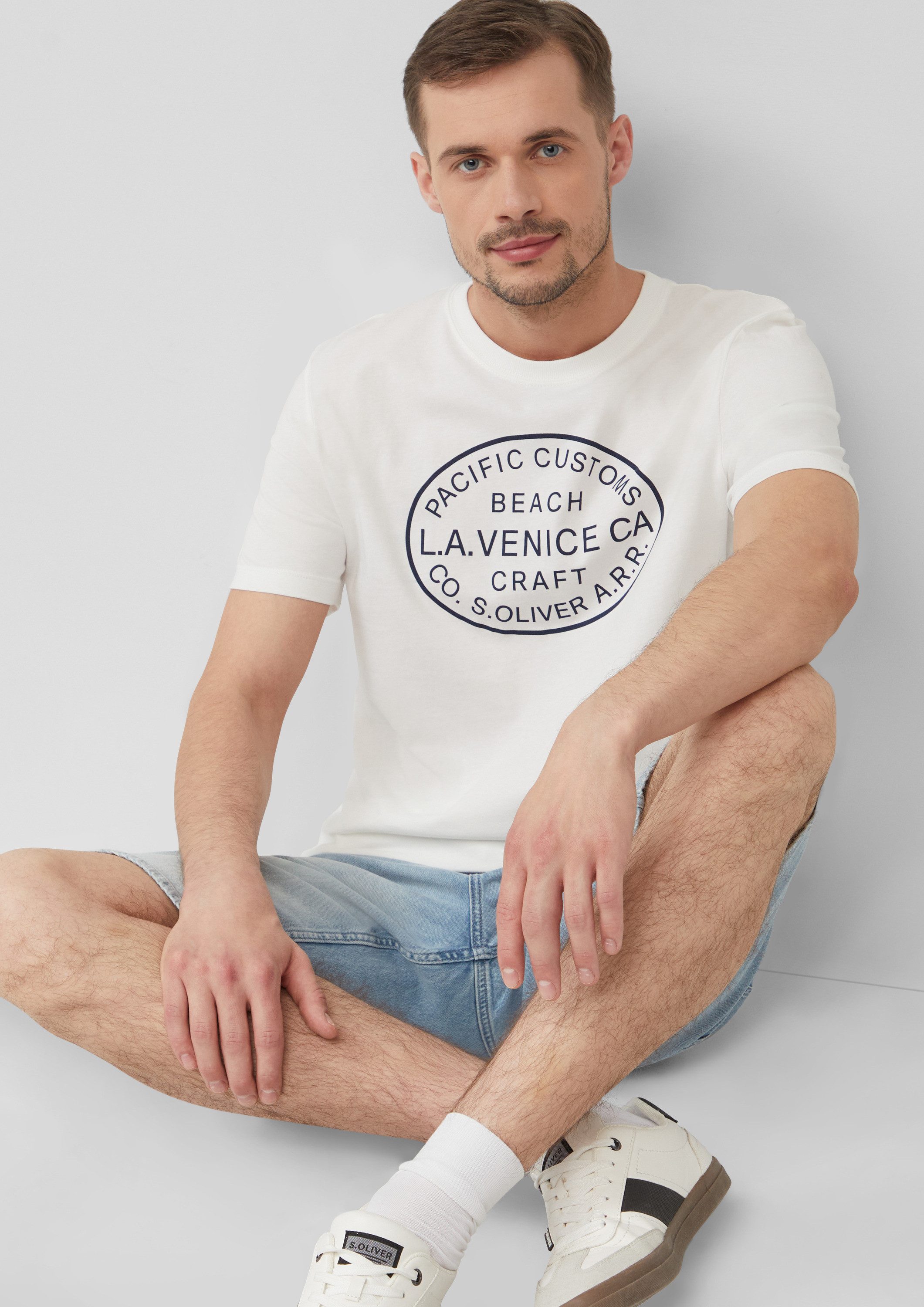 s.Oliver Kurzarmshirt T-Shirt T-Shirt mit Crew günstig online kaufen