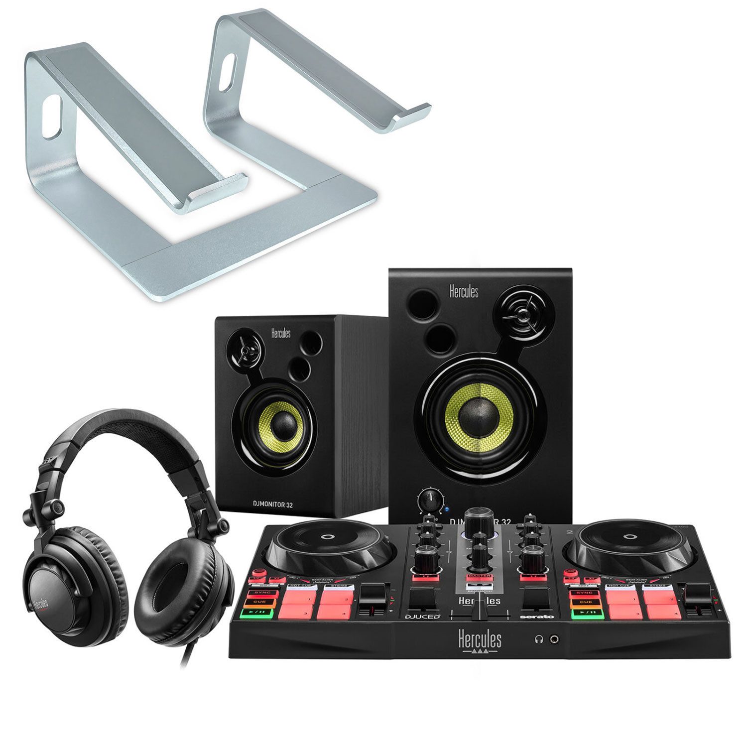 DJ Controller Hercules DJ Learning Kit DJ-Set mit Ständer Silber