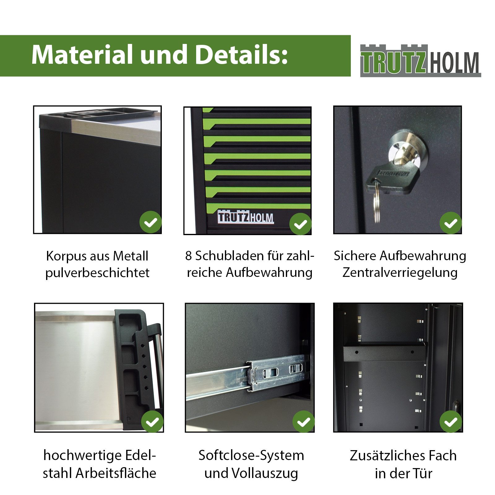 TRUTZHOLM Werkstattwagen 249-tlg. bestückt h97xb85xt46 Werkzeugwagen Werkze günstig online kaufen