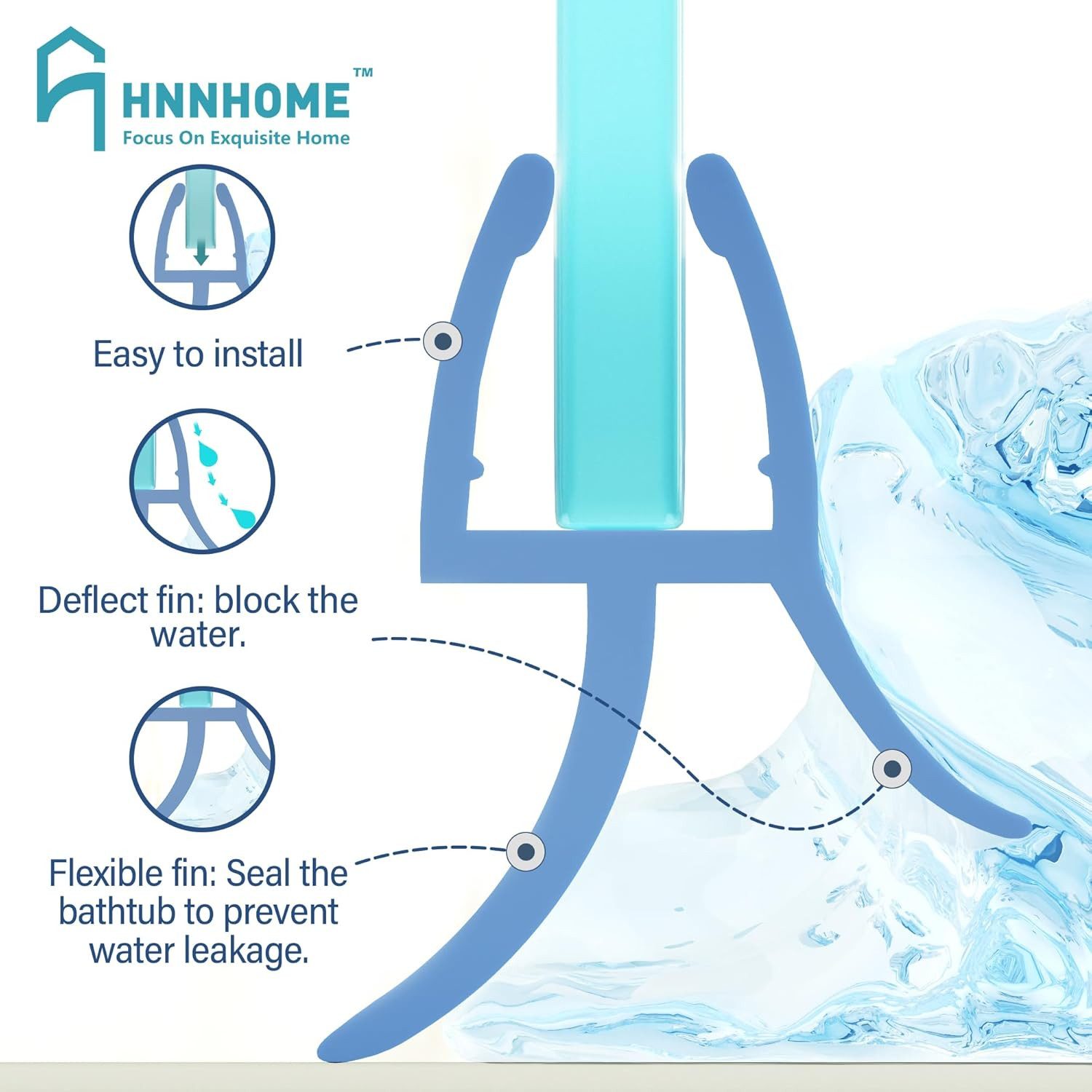 UE Stock Duschdichtung 2x1 Meter Duschtürdichtung Wasserabweiser Ersatzdichtung 6-8 mm, L: 100 cm, Einfache Installation