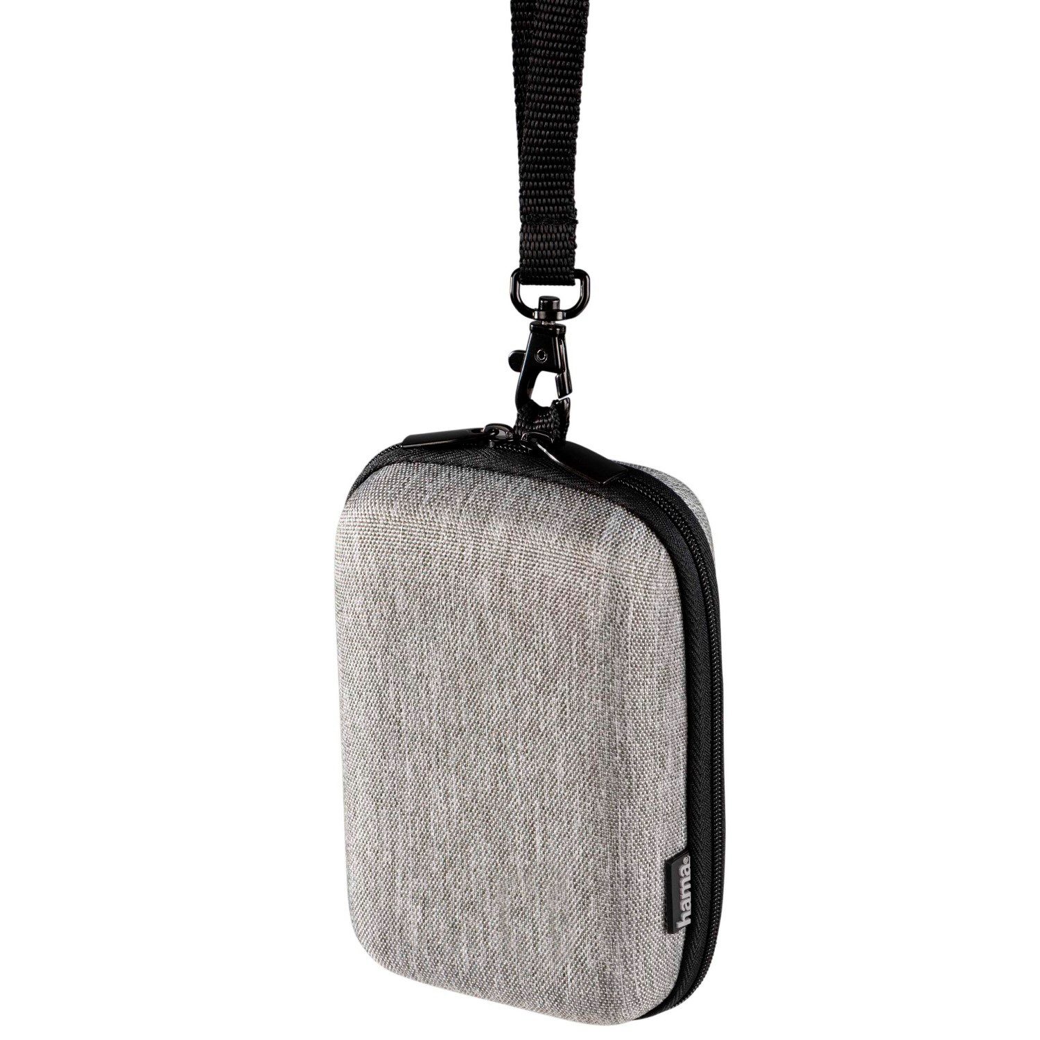 Hama Kameratasche Hardcase Ambato 80M Kamera-Tasche Grau, Schutz-Hülle Cover Foto-Etui Camera-Bag Gürtelschlaufe Digital-Kamera