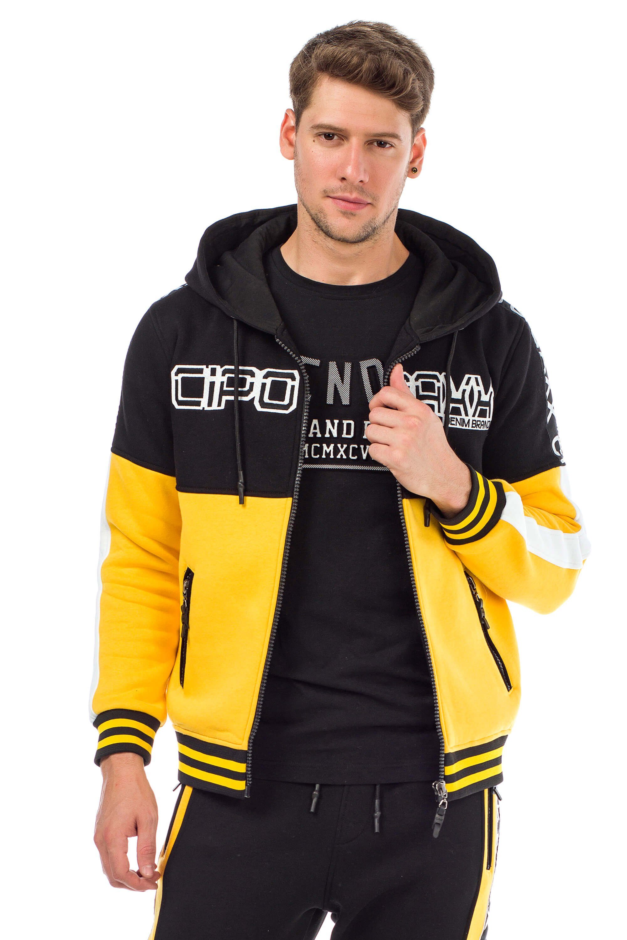 Cipo & Baxx Sweatjacke mit schwarz Markendruck