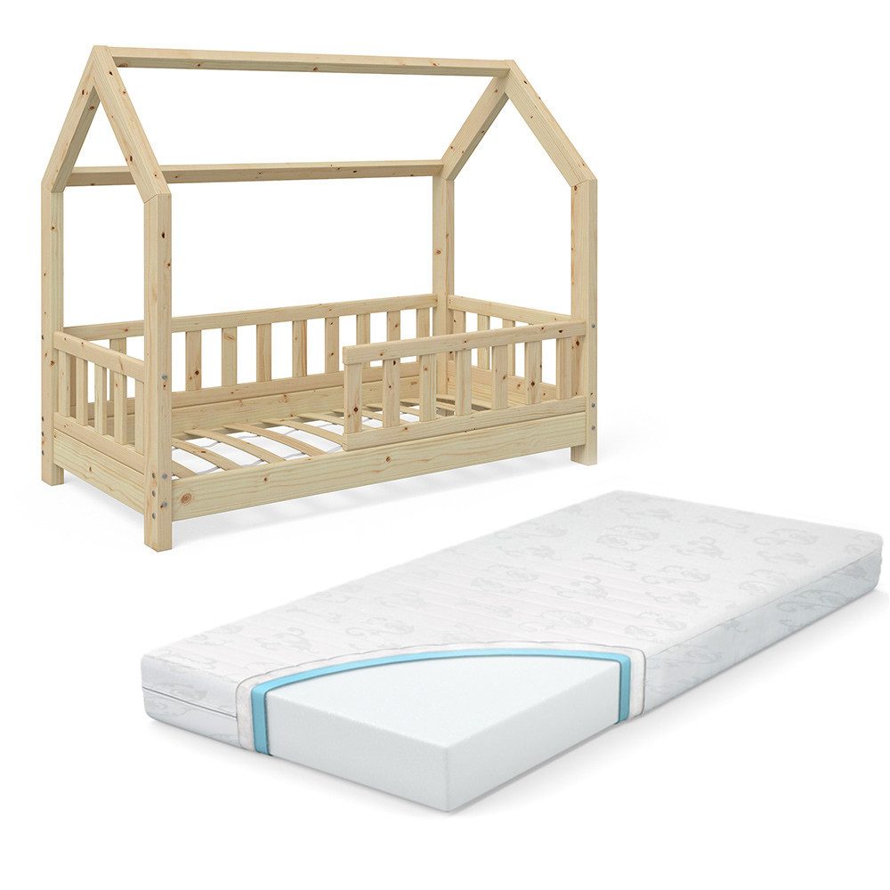 VitaliSpa® Hausbett Wiki, Naturholz, 70x140 cm günstig online kaufen