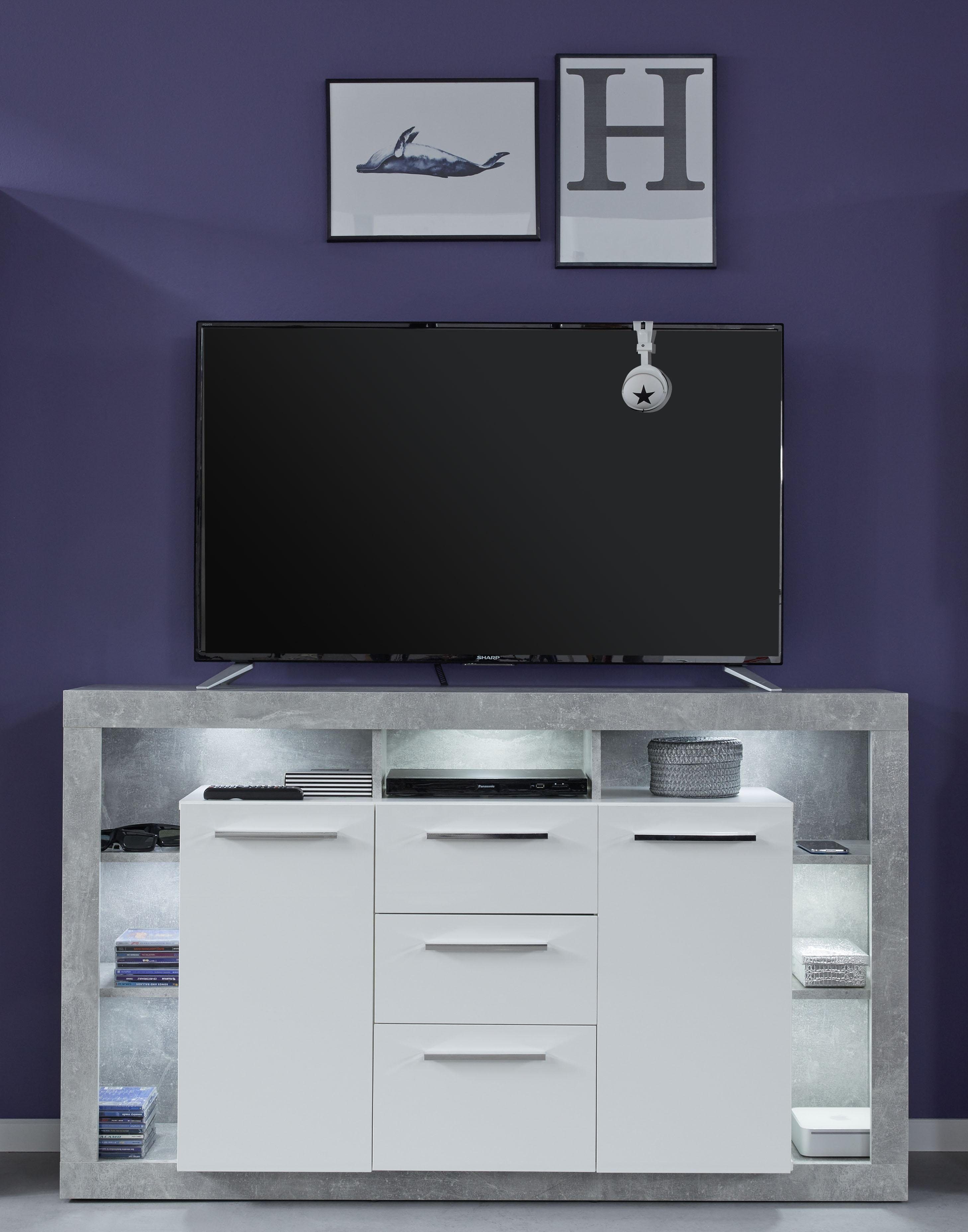 INOSIGN Sideboard Gwendolyn, pflegeleichtes Design, Beleuchtung optional, vielseitig kombinierbar