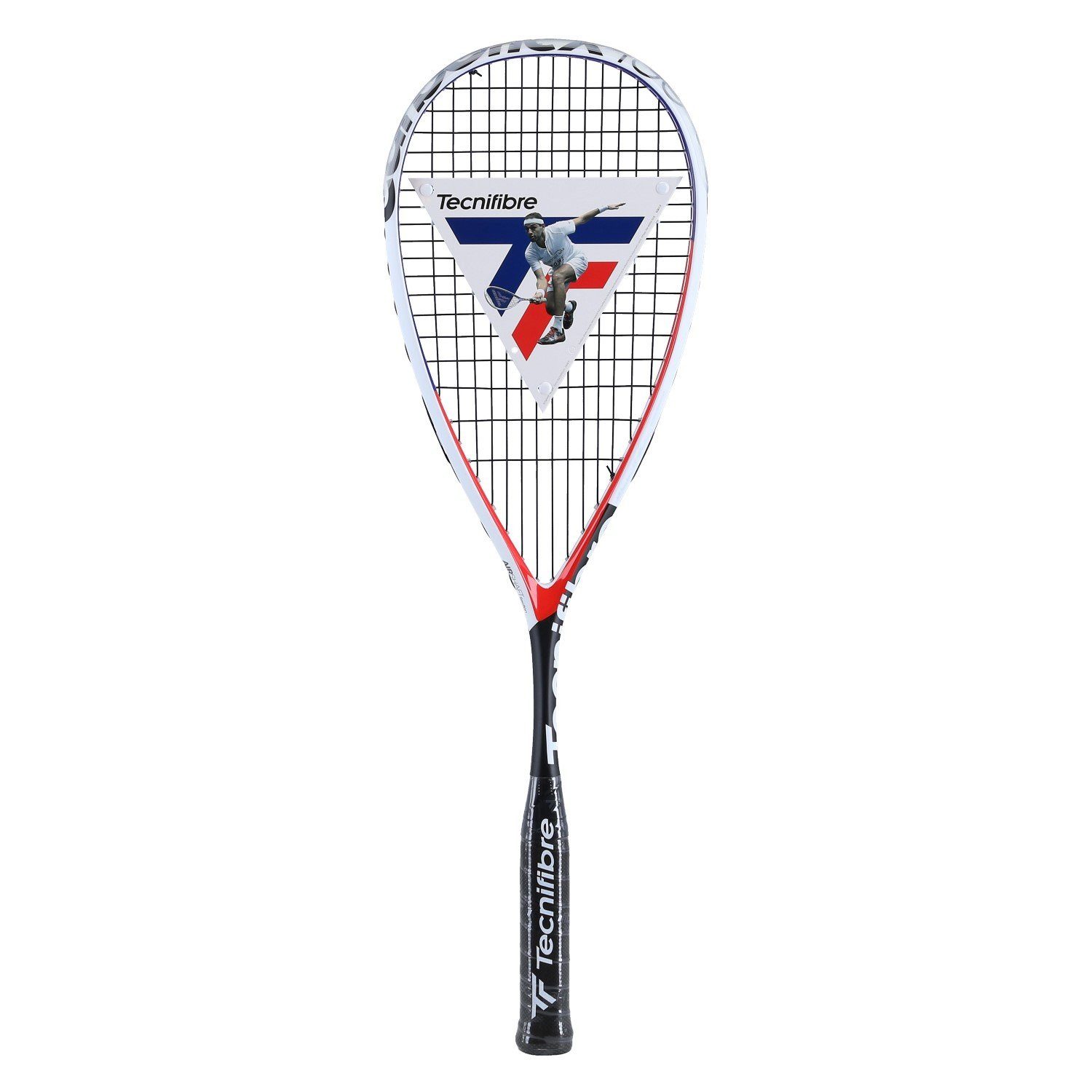 Tecnifibre Squashschläger Carboflex 130 Airshaft 130g/kopflastig schwarz/weiss - besaitet
