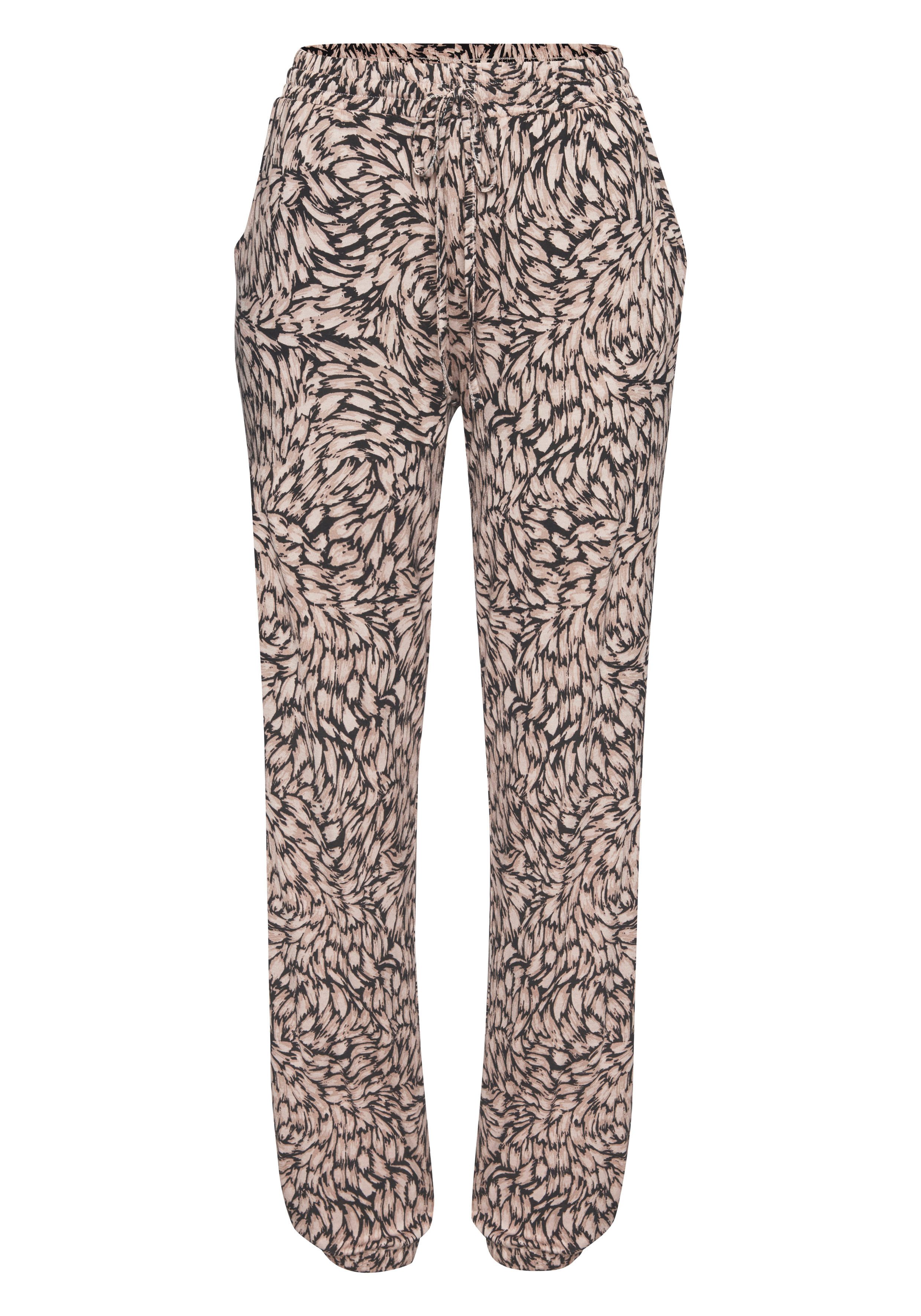 Buffalo Jerseyhose aus leichter Viskose mit Alloverprint, sommerliche Schlupfhose mit Taschen, Strandhose – Bild 2 von 5