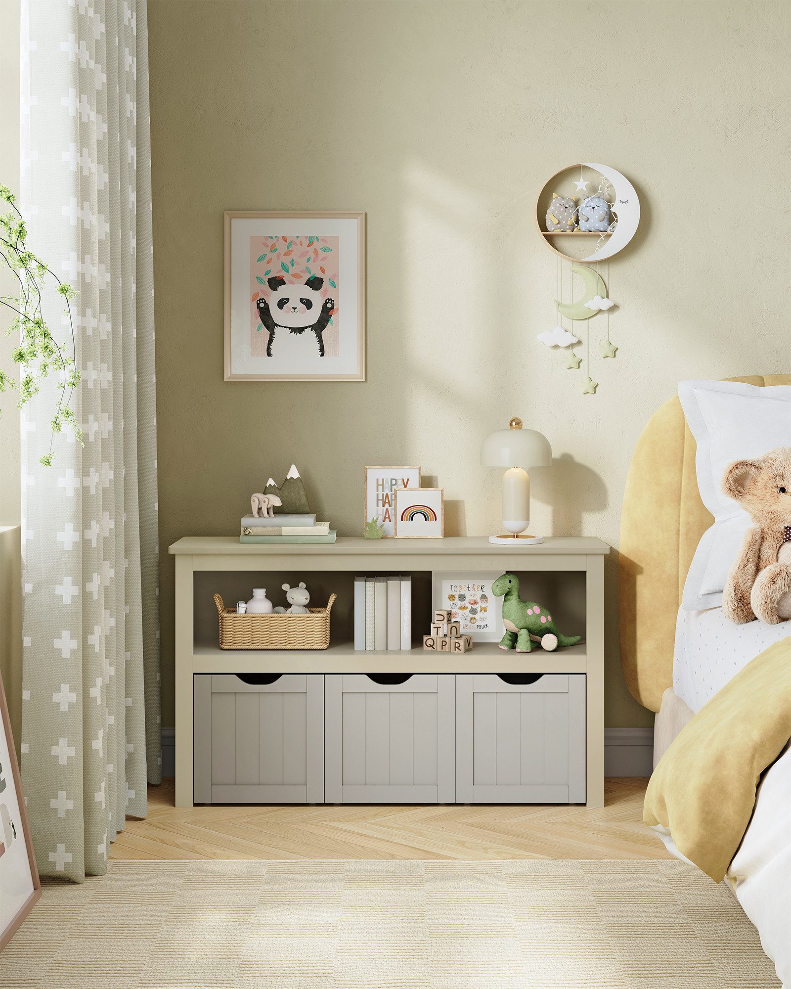 VASAGLE Kinderregal, Bücherregal Kinder, Spielzeugregal, mit Rollen, 30 x 1 günstig online kaufen