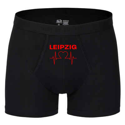 multifanshop Boxershorts Leipzig - Herzschlag - Unterwäsche