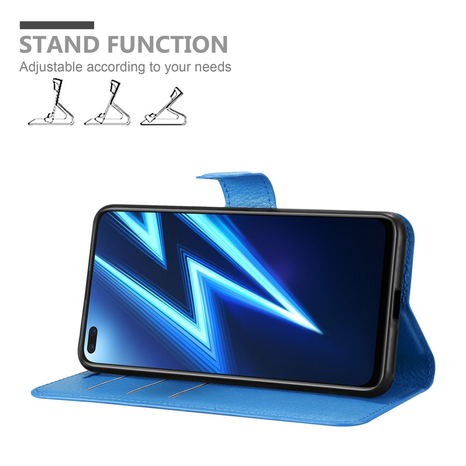 Cadorabo Handyhülle für Realme 6 PRO Hülle Realme 6 PRO, Hülle Schutzhülle mit Standfunktion, Kartenfach und Magnetverschluss