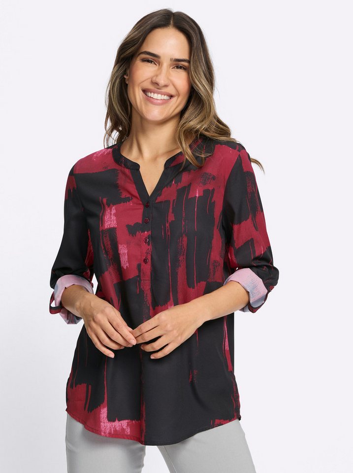 Sieh an! Klassische Bluse Schlupfbluse Langarm