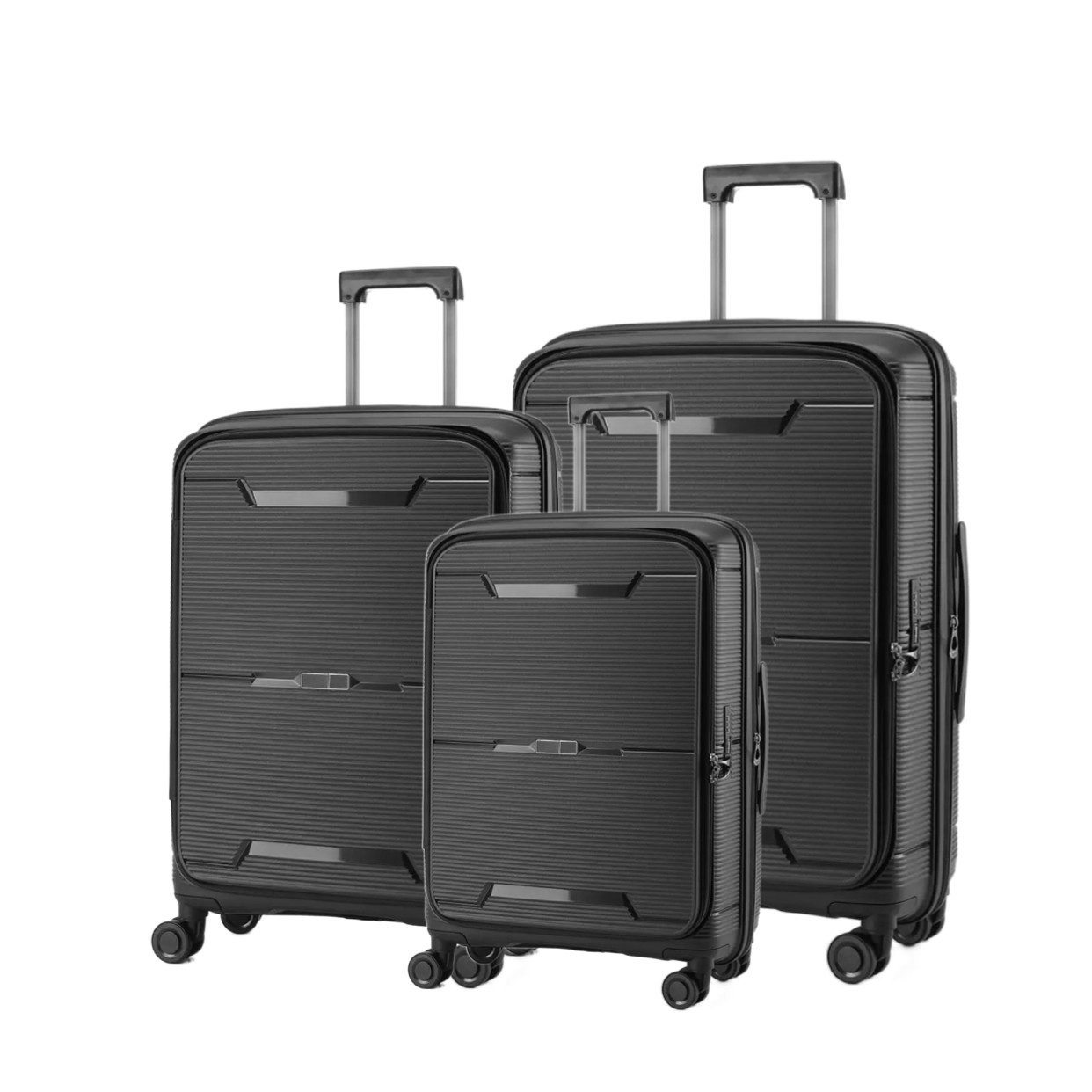 Super Solu Hartschalen-Trolley Erweiterbarer Hartschalenkoffer, Frontöffnun günstig online kaufen