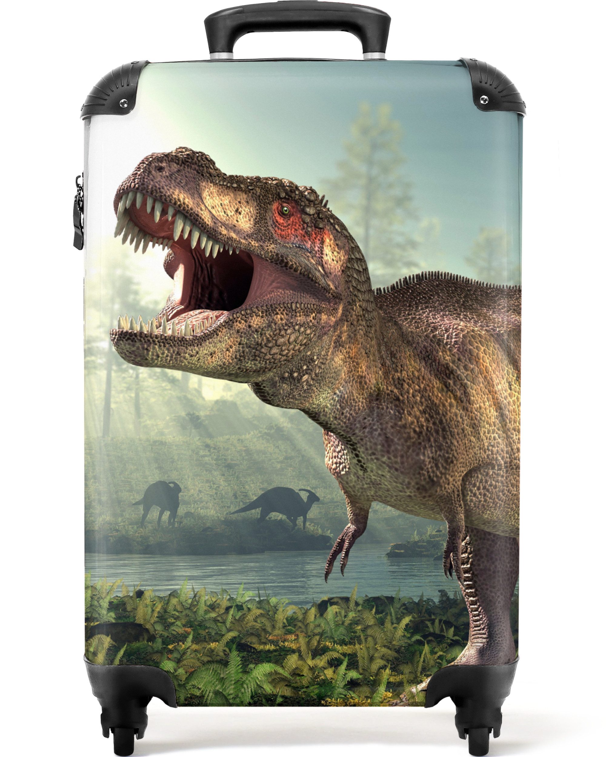 Kinderkoffer Dinosaurier - Natur - Sonnenuntergang - Dino 55x35x20cm
