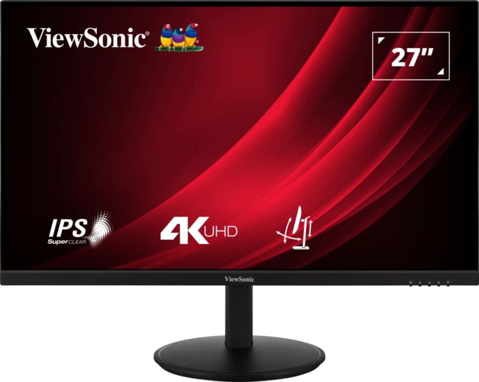 Viewsonic VG2708-4K 27IN 4K LED 3840 X 2 16:9 HDMI DISPLAY PORT ERGONMIC TFT-Monitor (3840 x 2160 px, 4K Ultra HD, 4 ms Reaktionszeit, 60 Hz, IPS, HDR, Pivot, Höhenverstellbar)