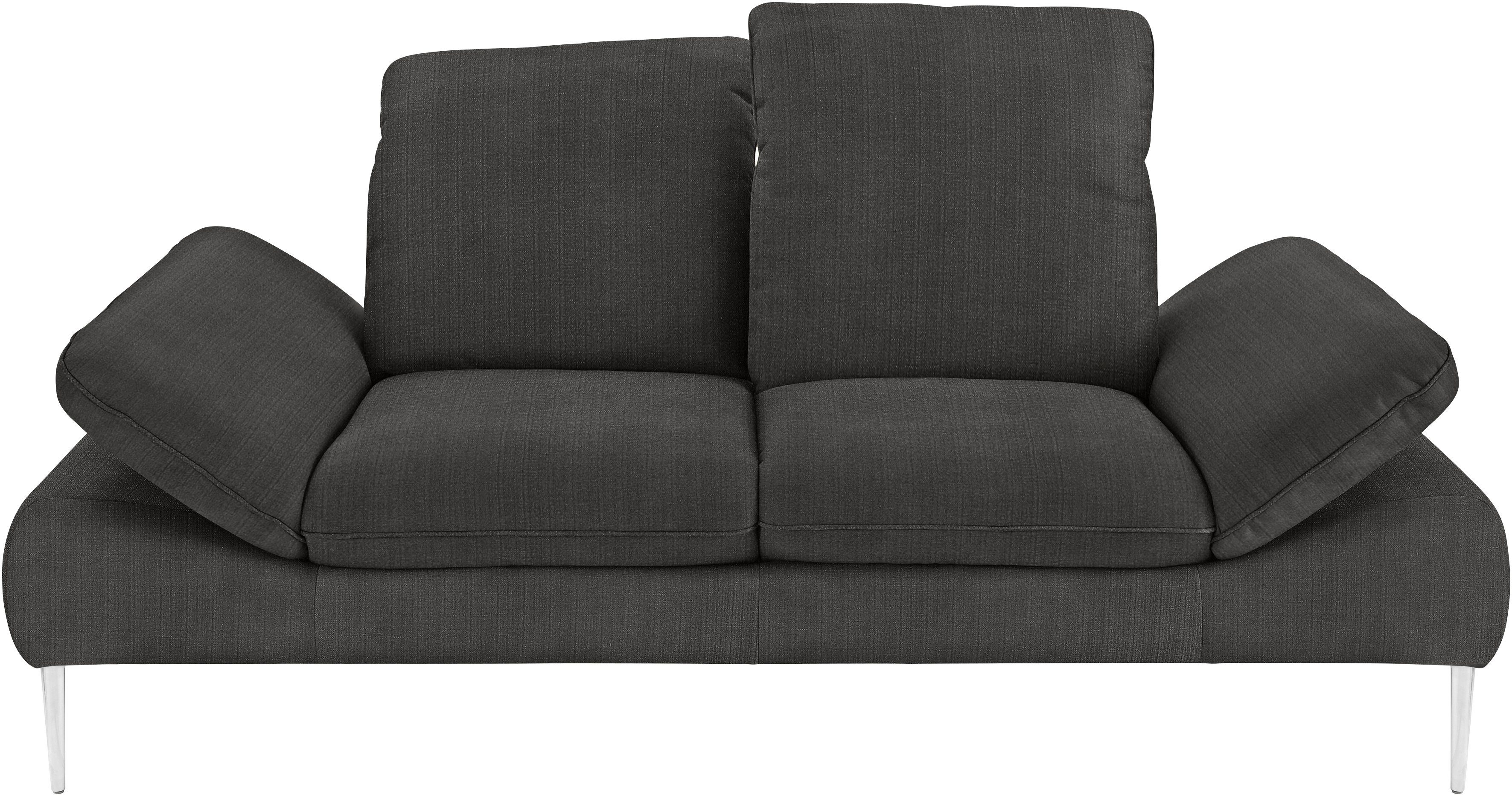 W.SCHILLIG 2,5-Sitzer enjoy&MORE, mit glänzend, Breite Chrom 232 Füße Sitztiefenverstellung, cm