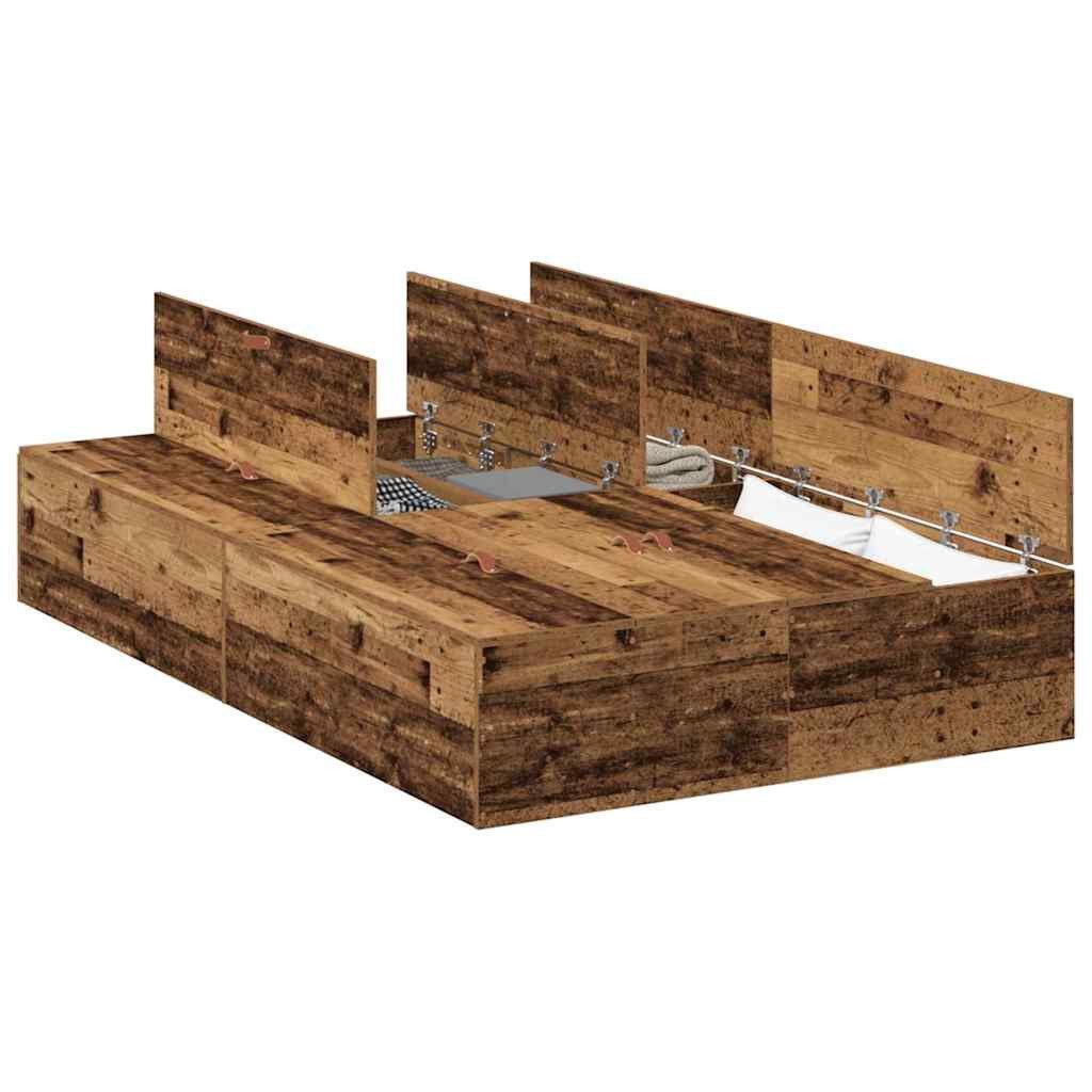 vidaXL Bett Bettgestell Altholz 200 x günstig online kaufen