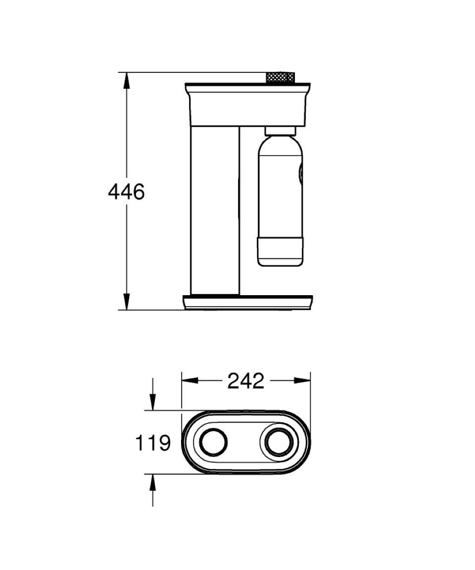 Grohe Wassersprudler Blue Fizz Wassersprudler, Basic Starter Set, schwarz (31941K00) – Bild 2 von 5