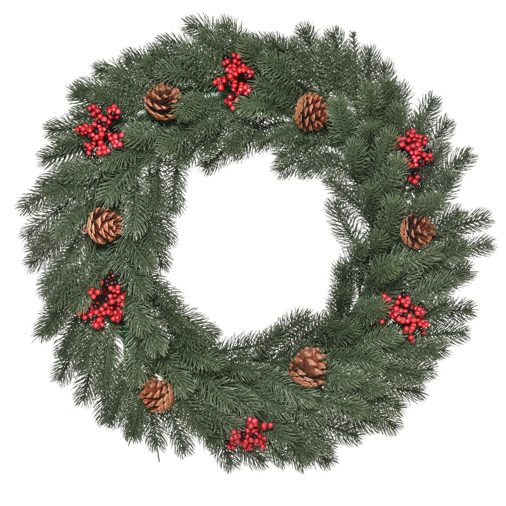 HOMCOM Adventskranz Weihnachtskranz mit Schmuck