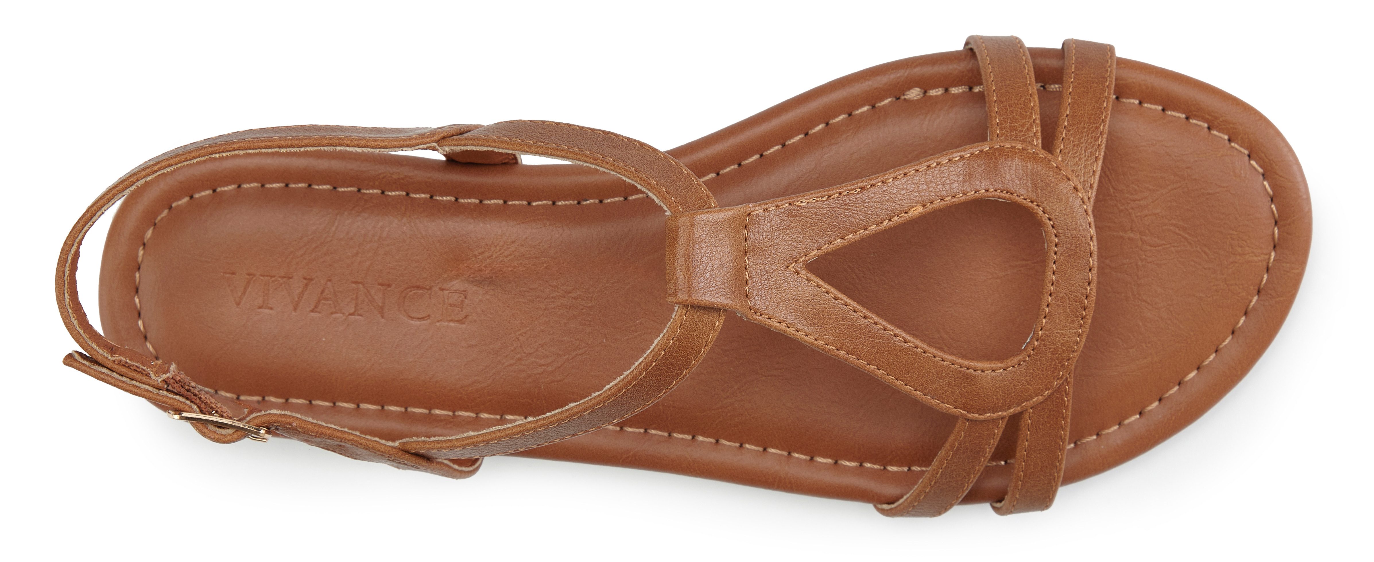 Vivance by Lascana offener Schuh Sandale Sandalette, Sommerschuh mit raffinierten Riemchen VEGAN