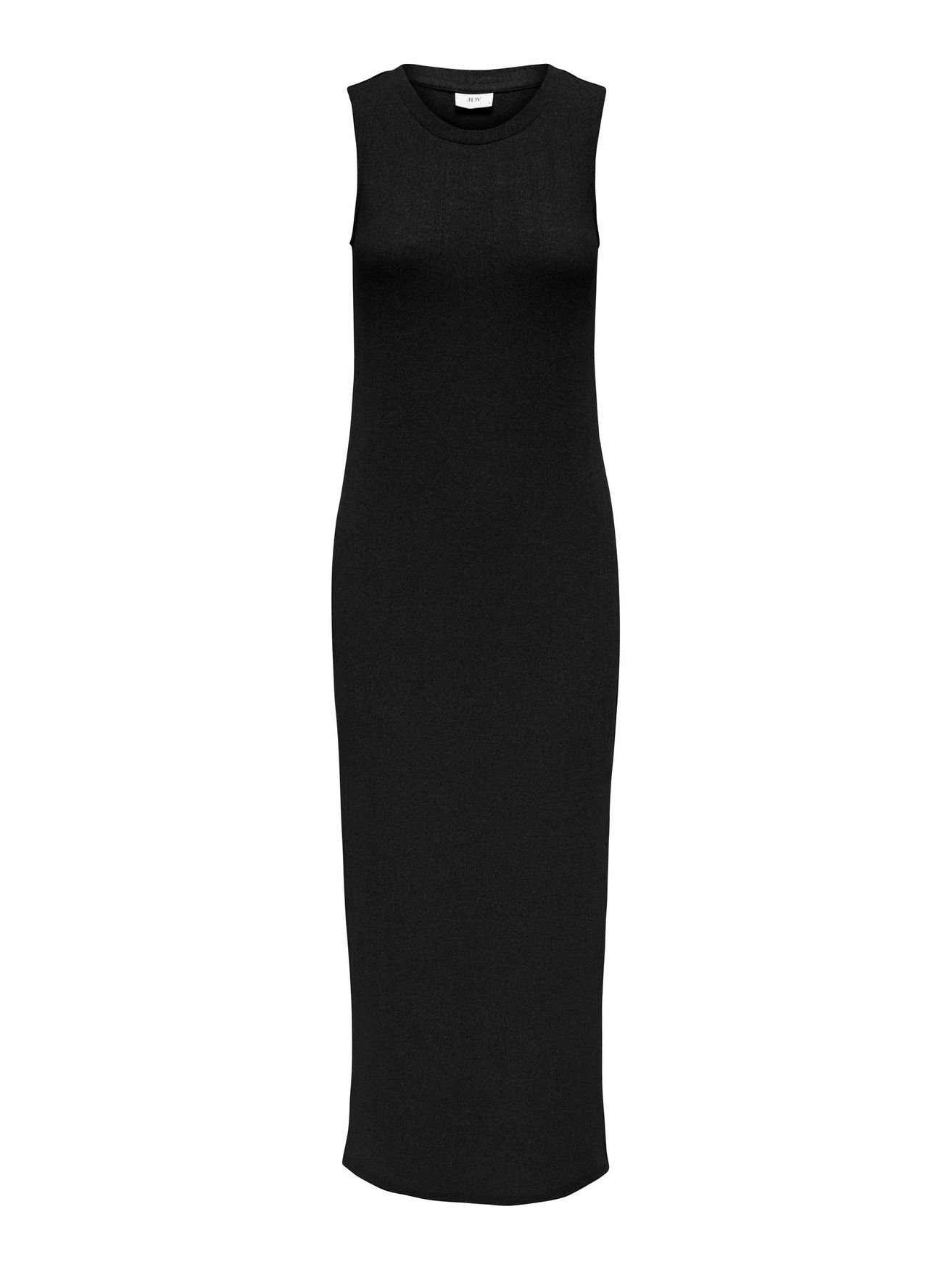 JACQUELINE de YONG Shirtkleid Locker Langes Maxikleid Stretch Bodycon Dress  Ohne Ärmel (lang) 5386 in Schwarz-2, Modell JDYTONSY LINA S/L LONG DRESS JRS  - 15294101 in Schwarz-2