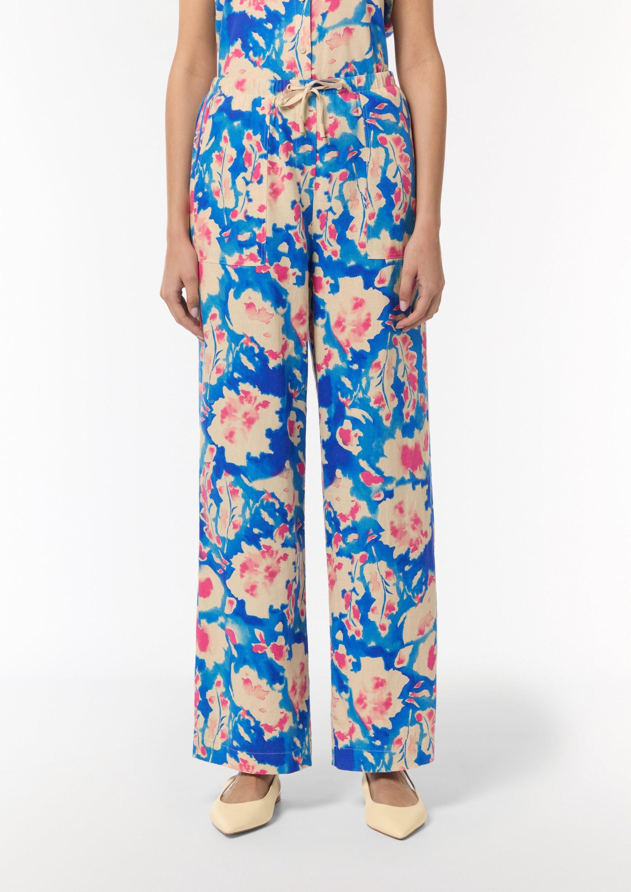 comma Chinos Hose Hose aus Leinenmix