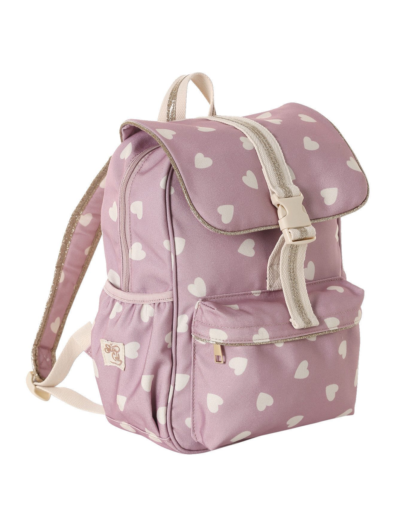vertbaudet Rucksack Mädchen Grundschul-Rucksack mit Herzen