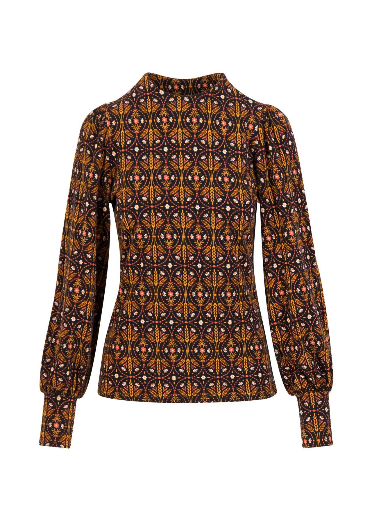 Blutsgeschwister Langarmshirt - Feminines Longsleeve mit hohem Ausschnitt für Damen