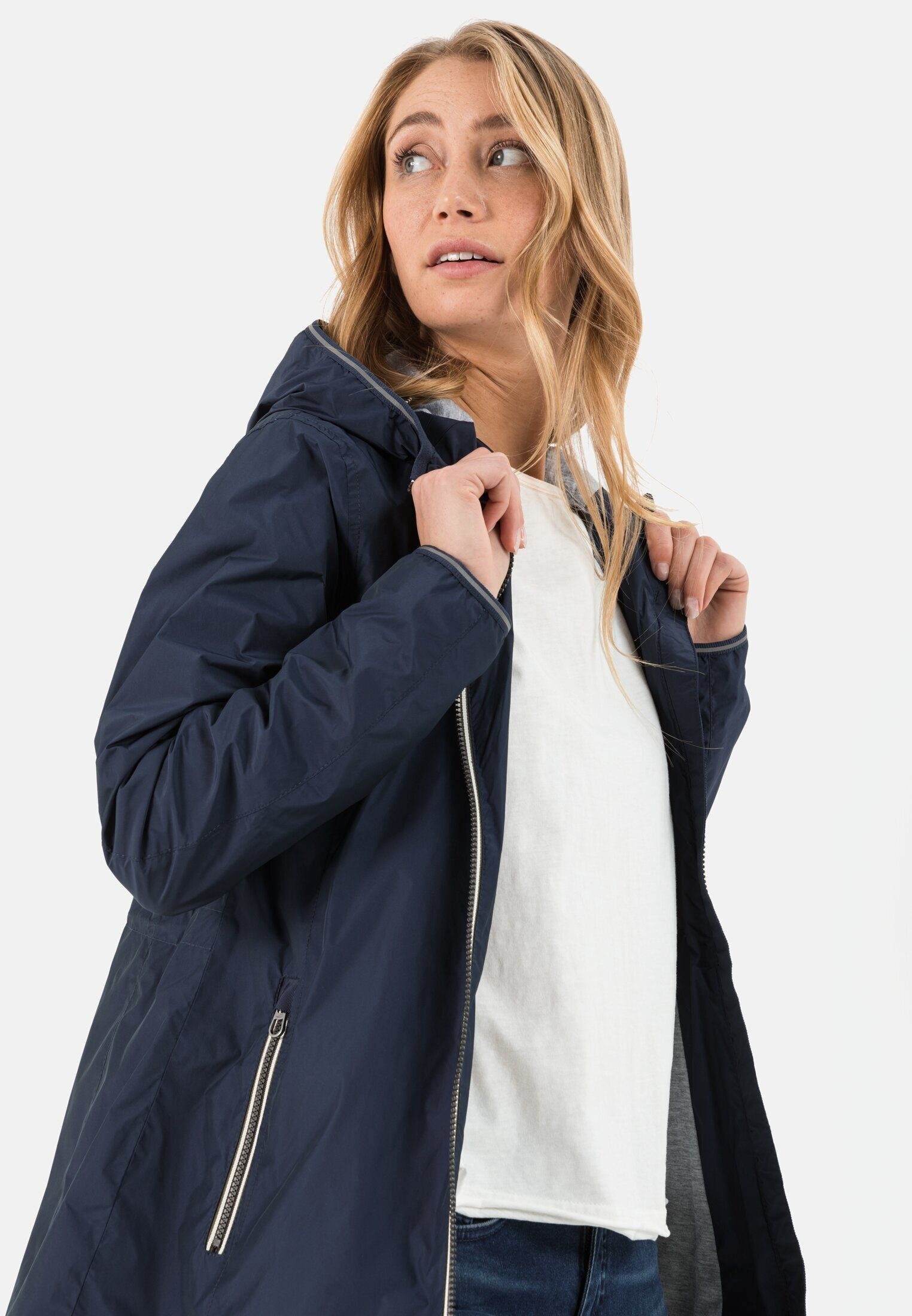 camel active Outdoorjacke Windbreaker aus recyceltem Polyester Langarm