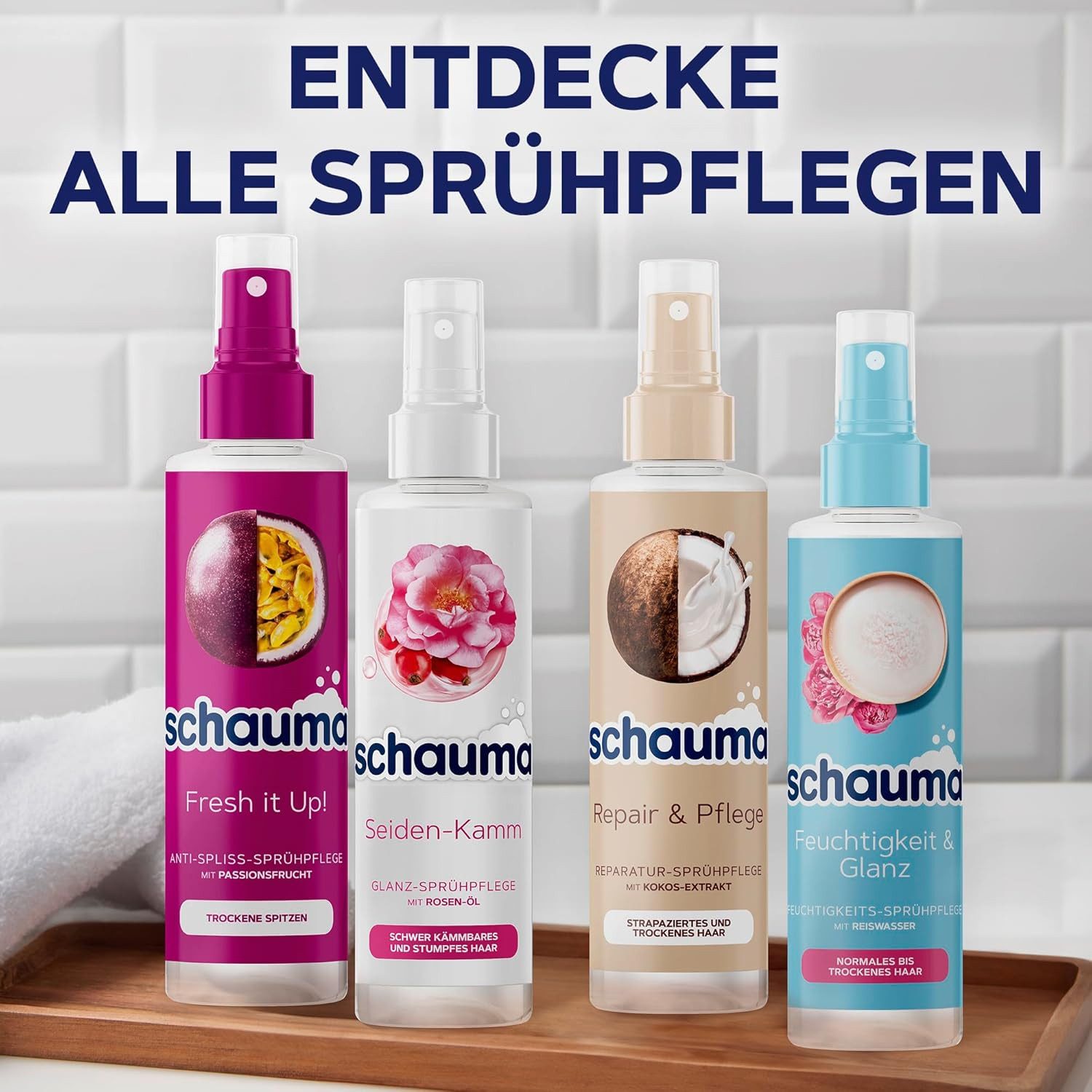 Schauma Haarspülung Sprühpflege Seidenkamm 200ml, 6x 200ml, 6-tlg., Hitzeschutz, seidig-glänzendes Haar, Einfache Anwendung