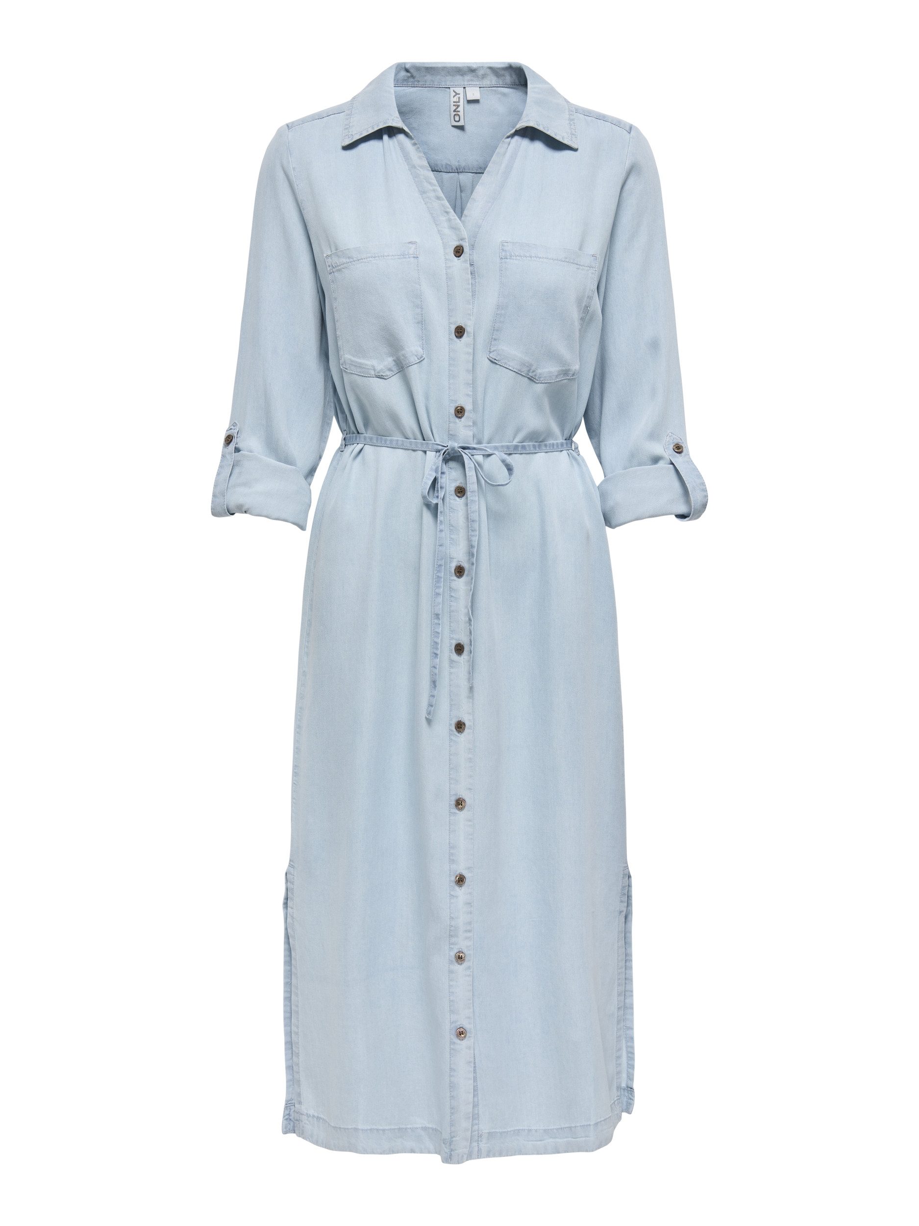 ONLY Cocktailkleid ONLCHARIS LIFE LS BEL SHIRT DRESS C Light Blue Denim