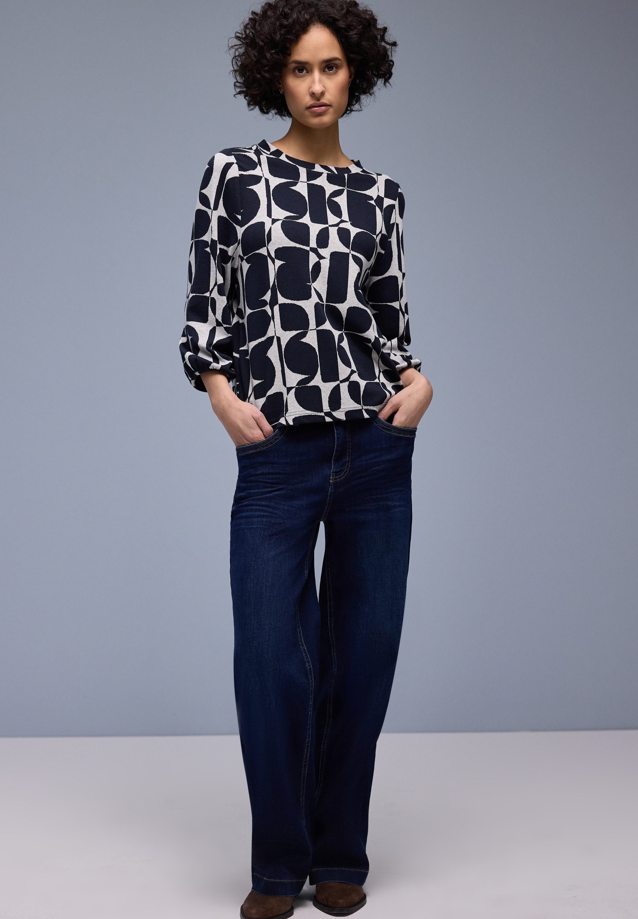 STREET ONE 3/4-Arm-Shirt mit All-Over Print