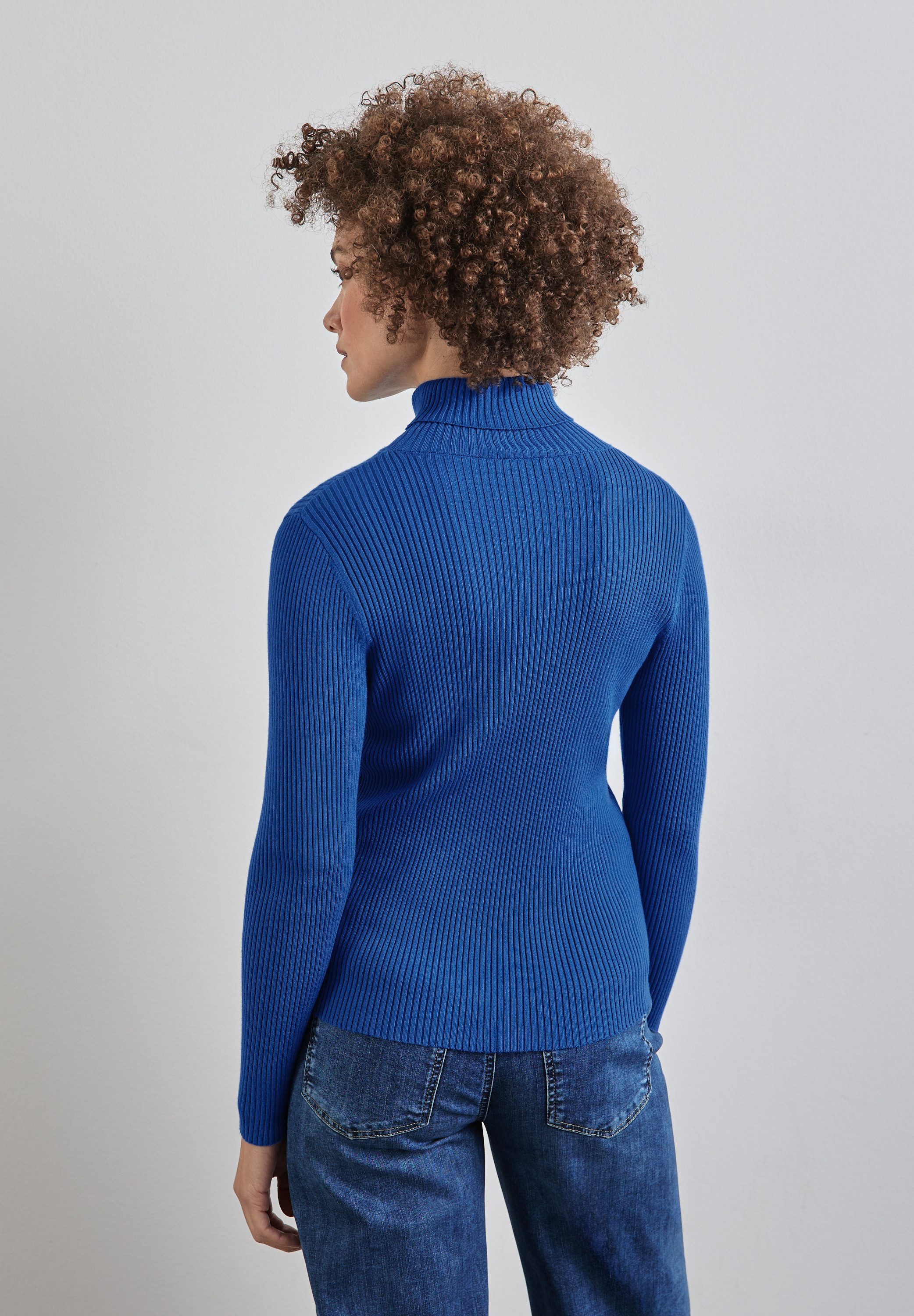 STREET ONE Rollkragenpullover, mit Rippstrick-Struktur günstig online kaufen